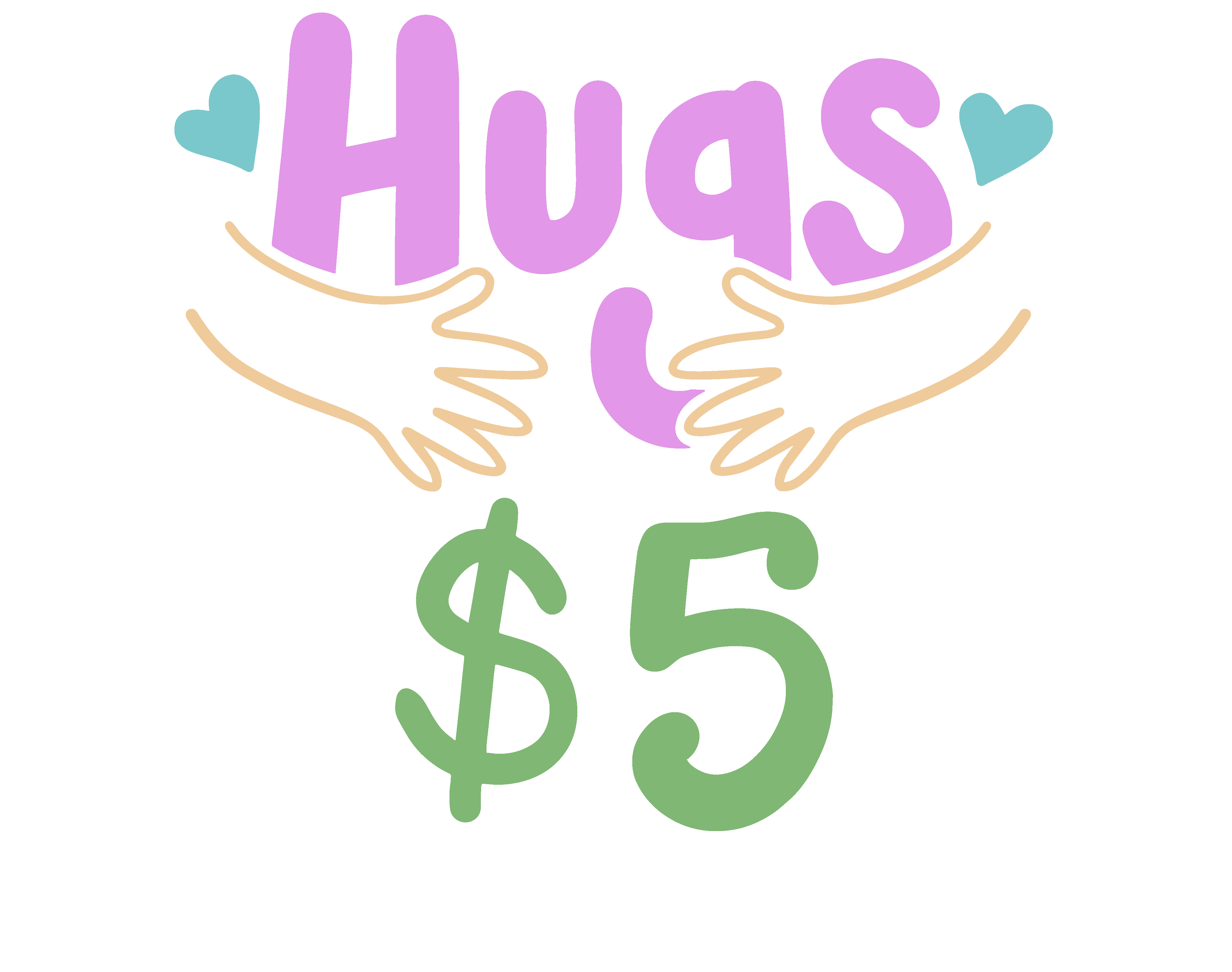 Hugs Five Dollars Collage Is Expensive DTF Transfer