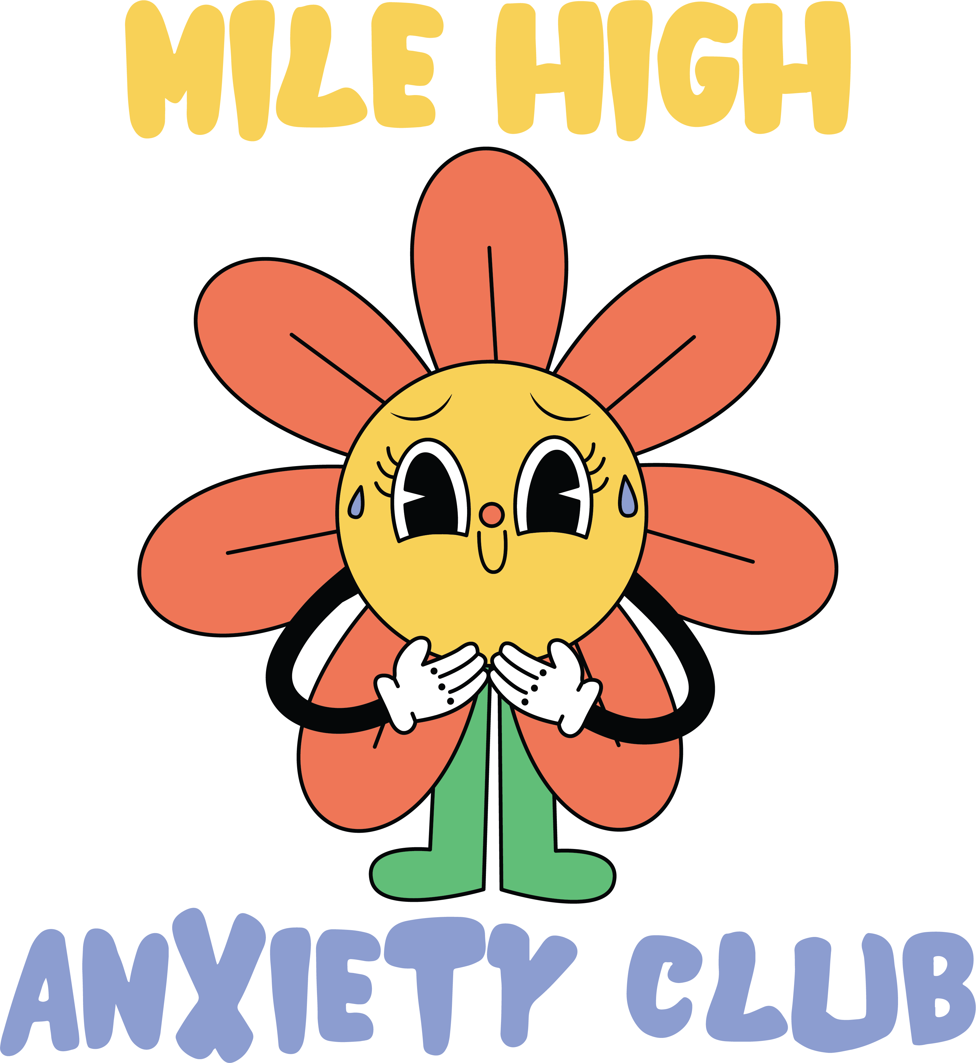 Mile High Anxiety Club Cute Flower DTF Transfer