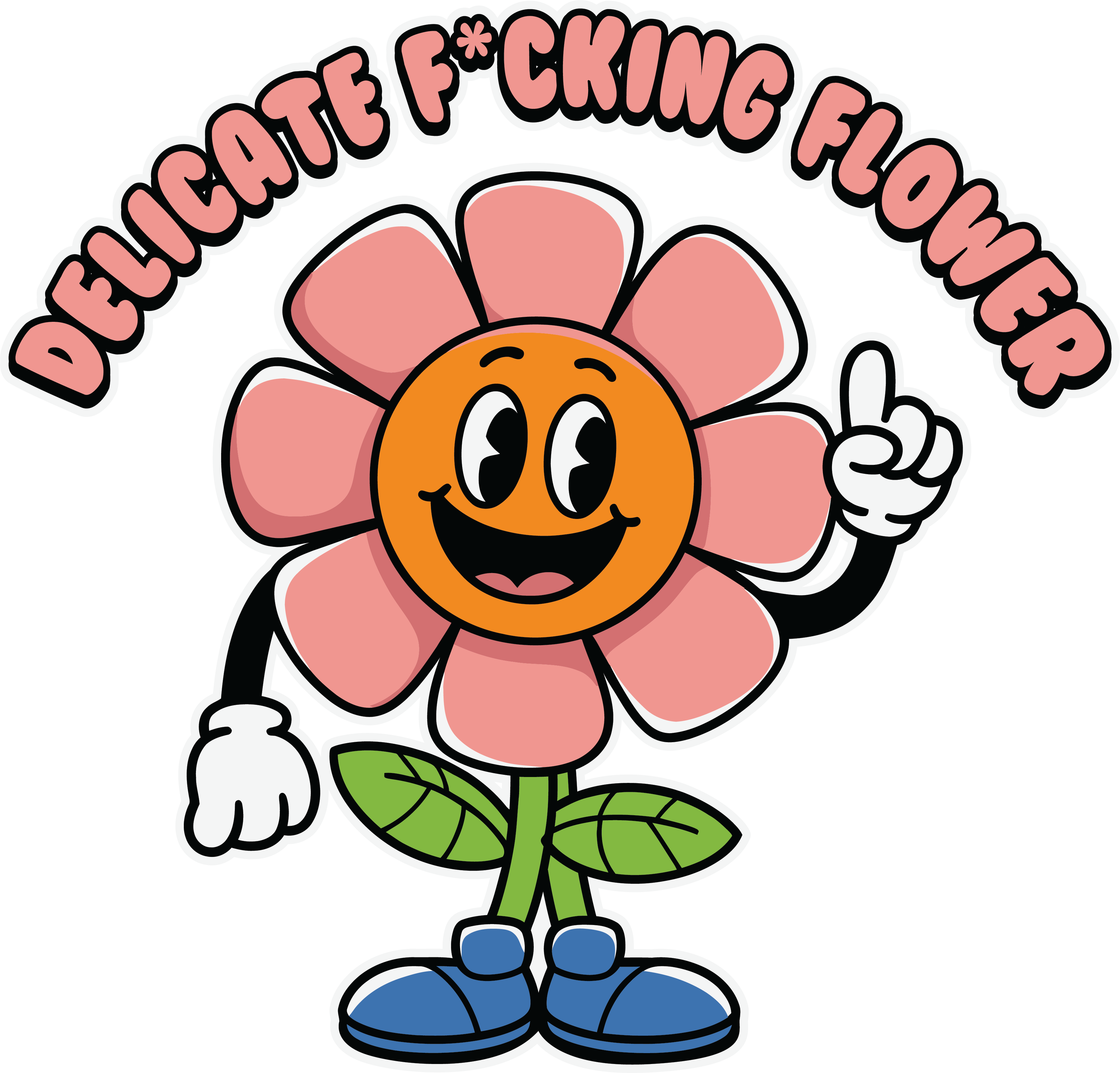 Delicate Fcking Flower Funny Floral DTF Transfer