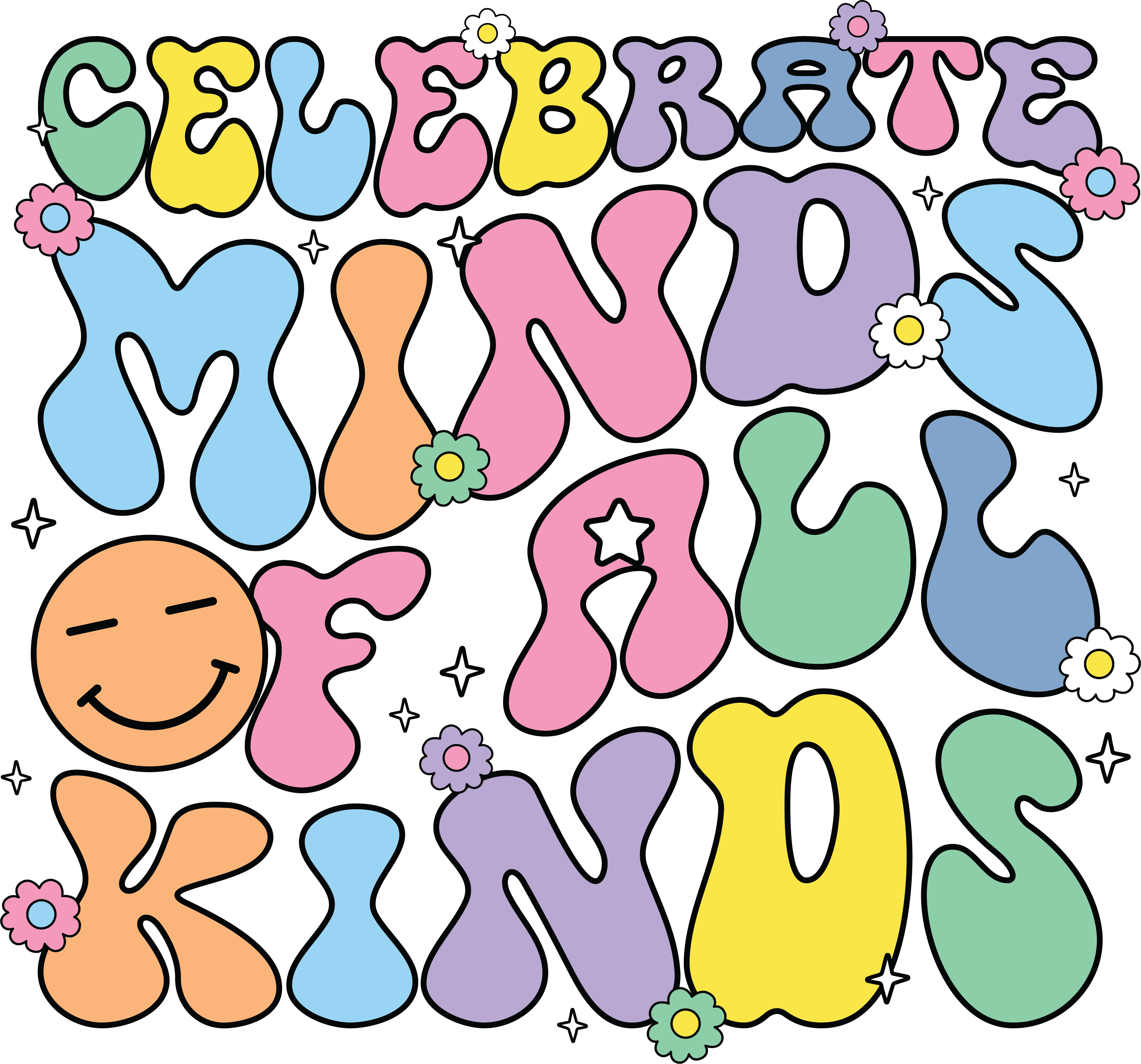 Celebrate Minds Of All Kinds Neurodiversity DTF Transfer