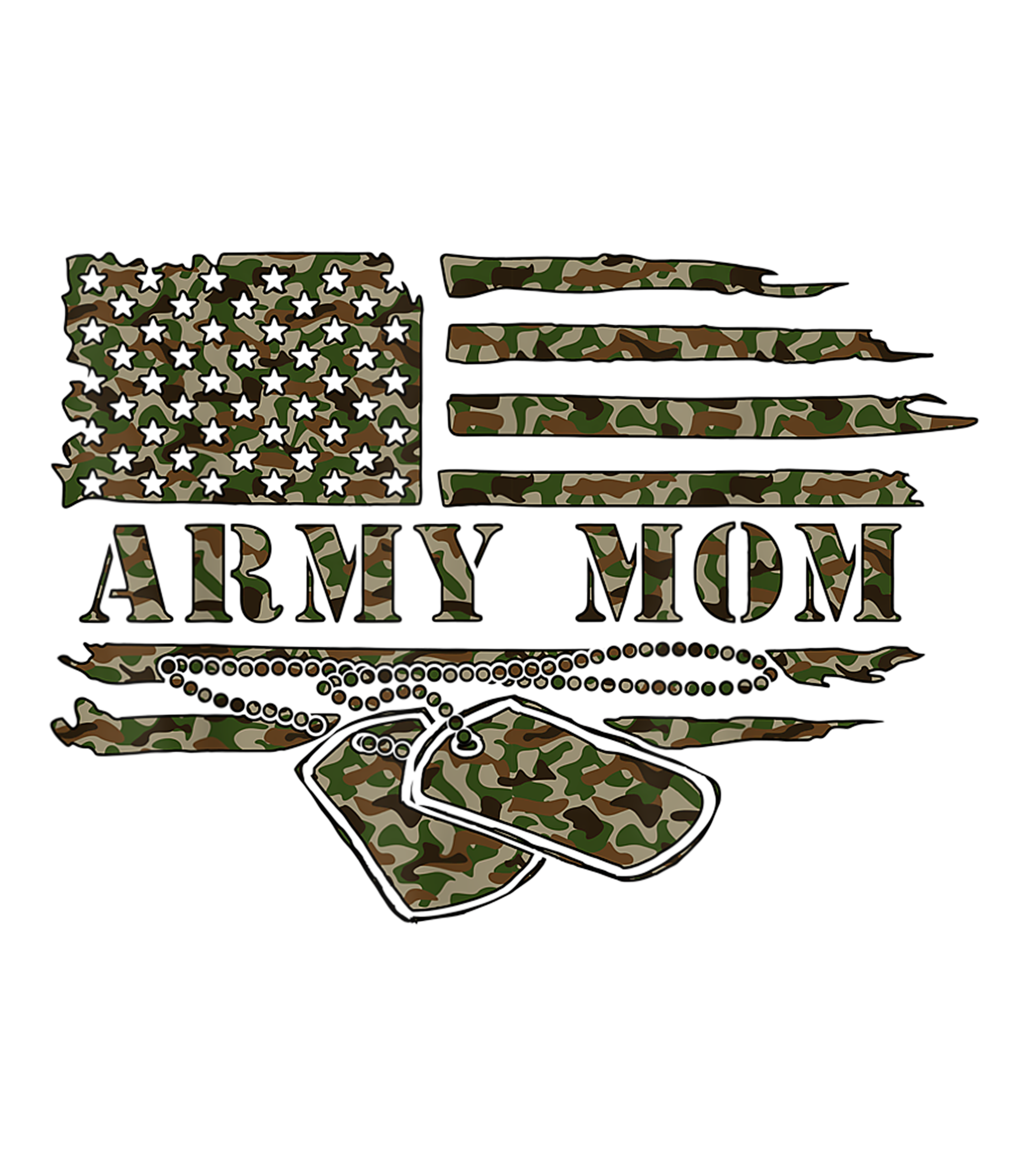 Camouflage Army Mom DTF Transfer