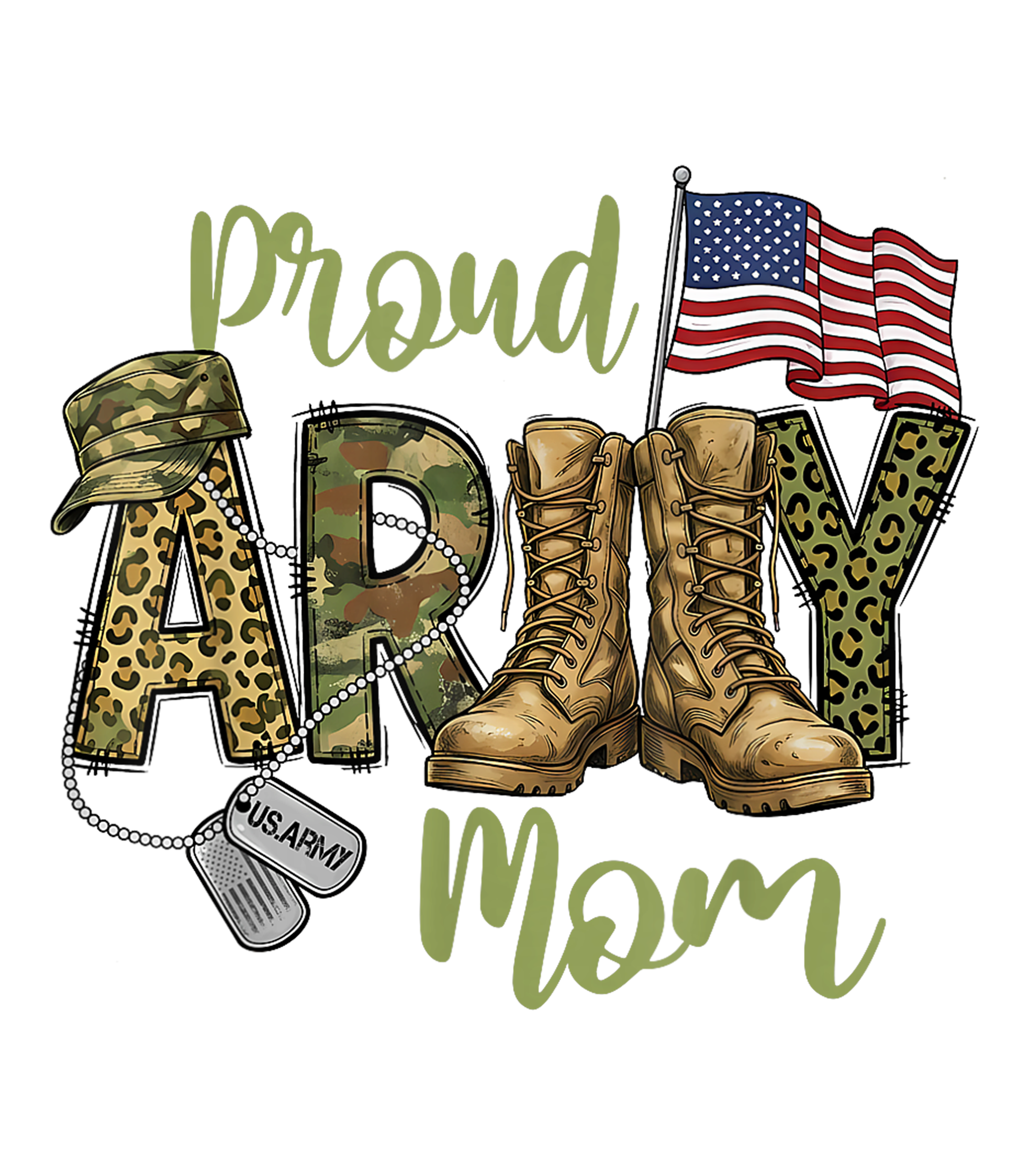 Proud Army Mom DTF Transfer