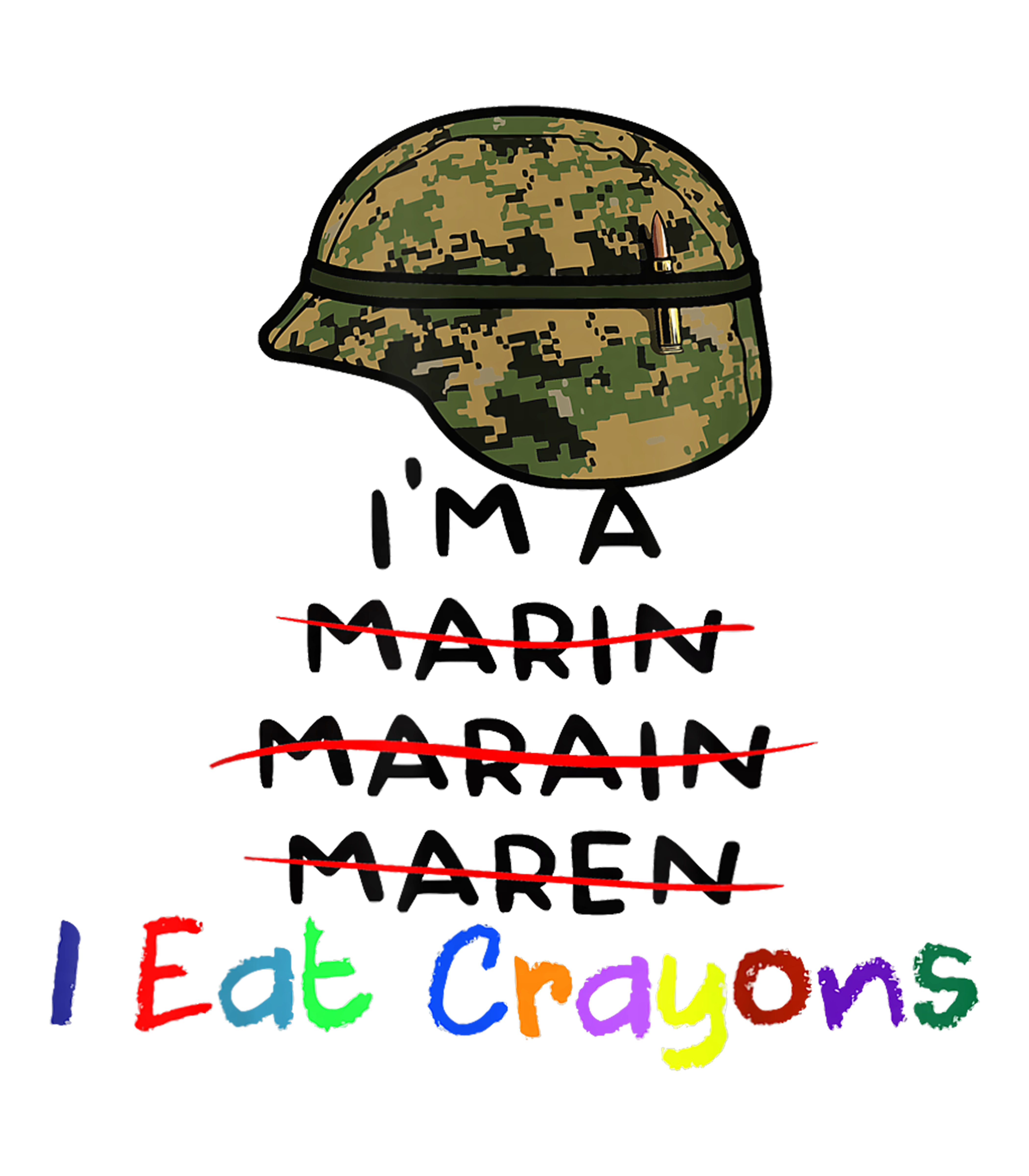 Marine Crayon Eater DTF Transfer