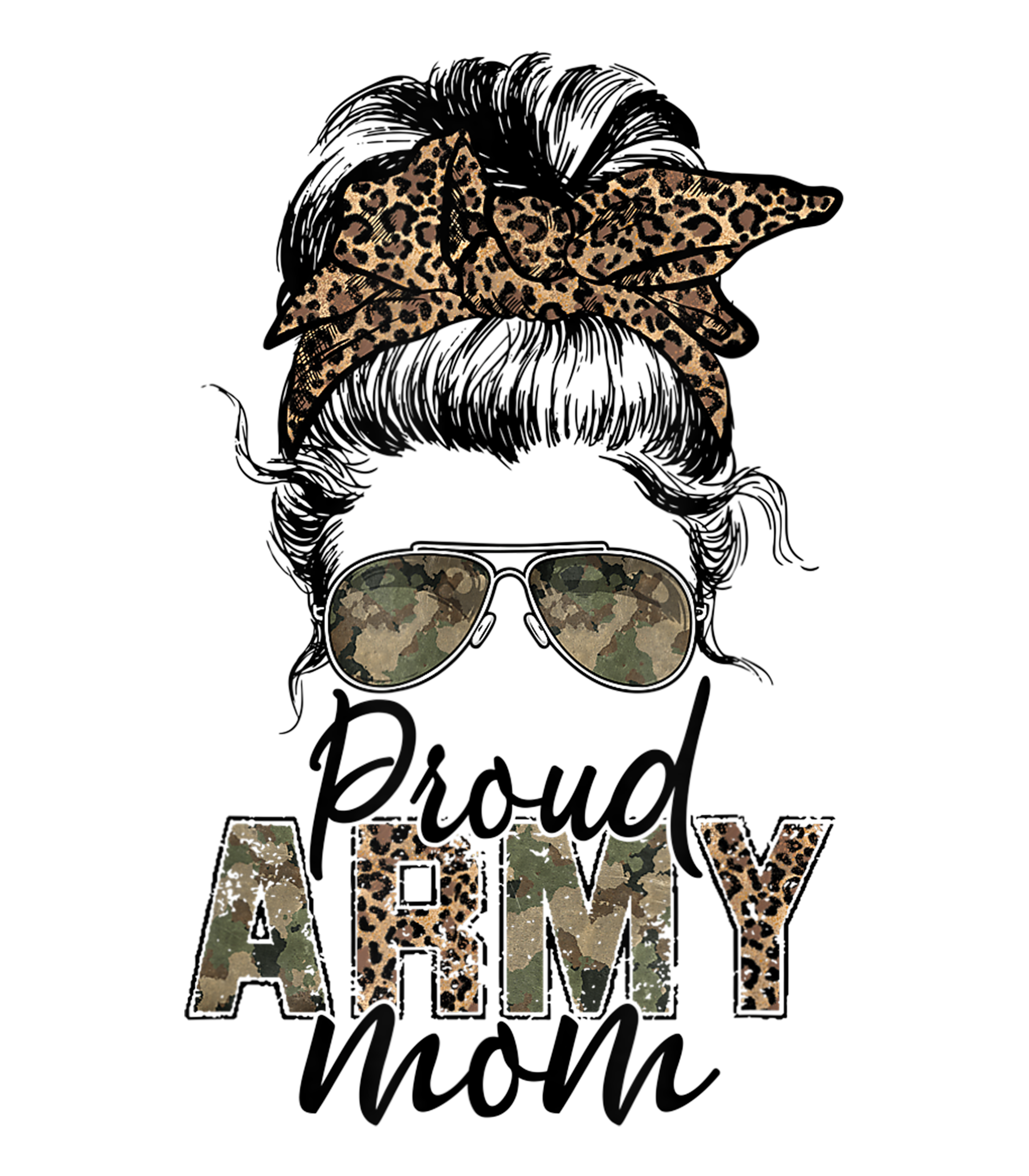 Proud Army Mom DTF Transfer