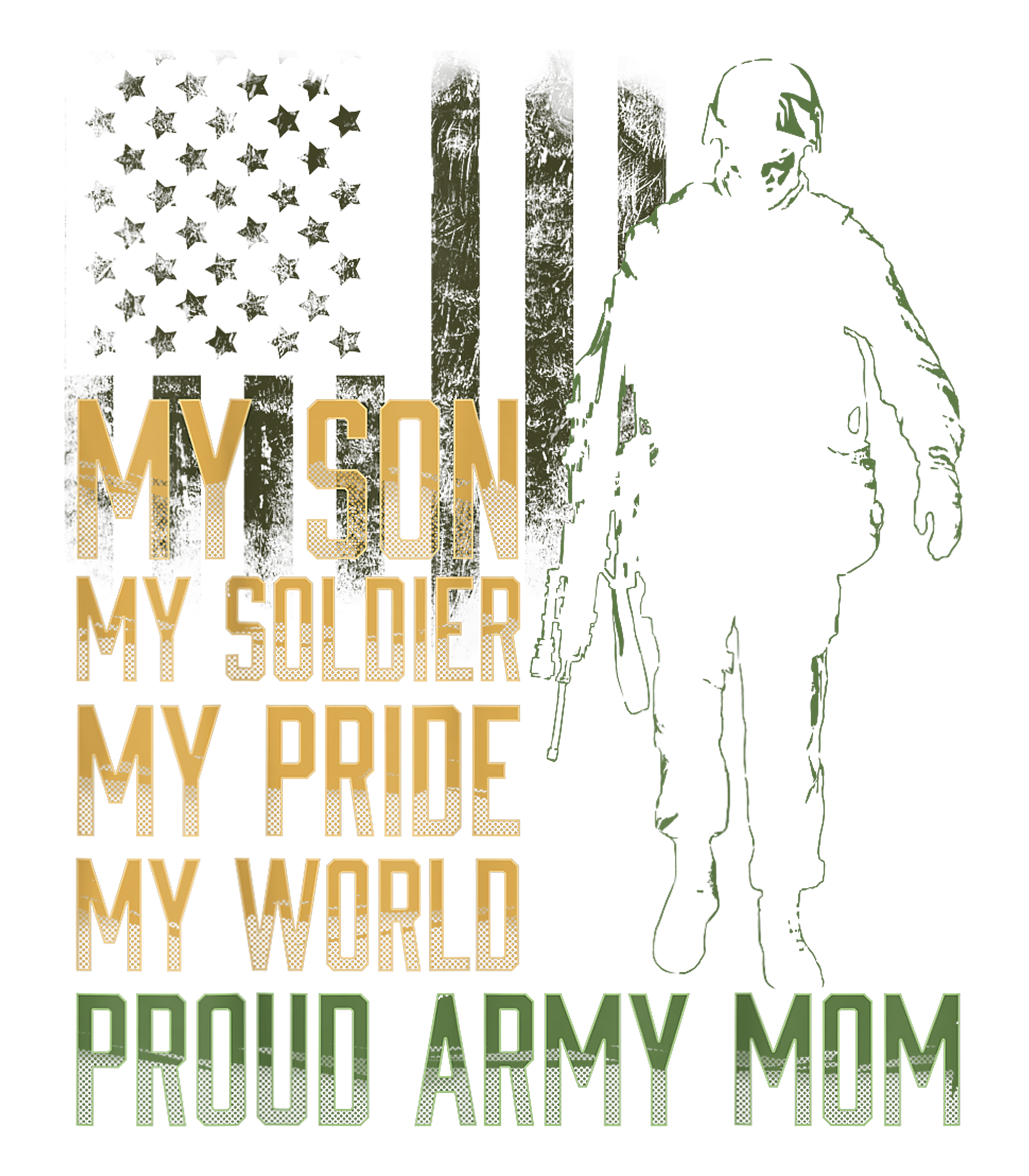 Proud Army Mom And Son DTF Transfer