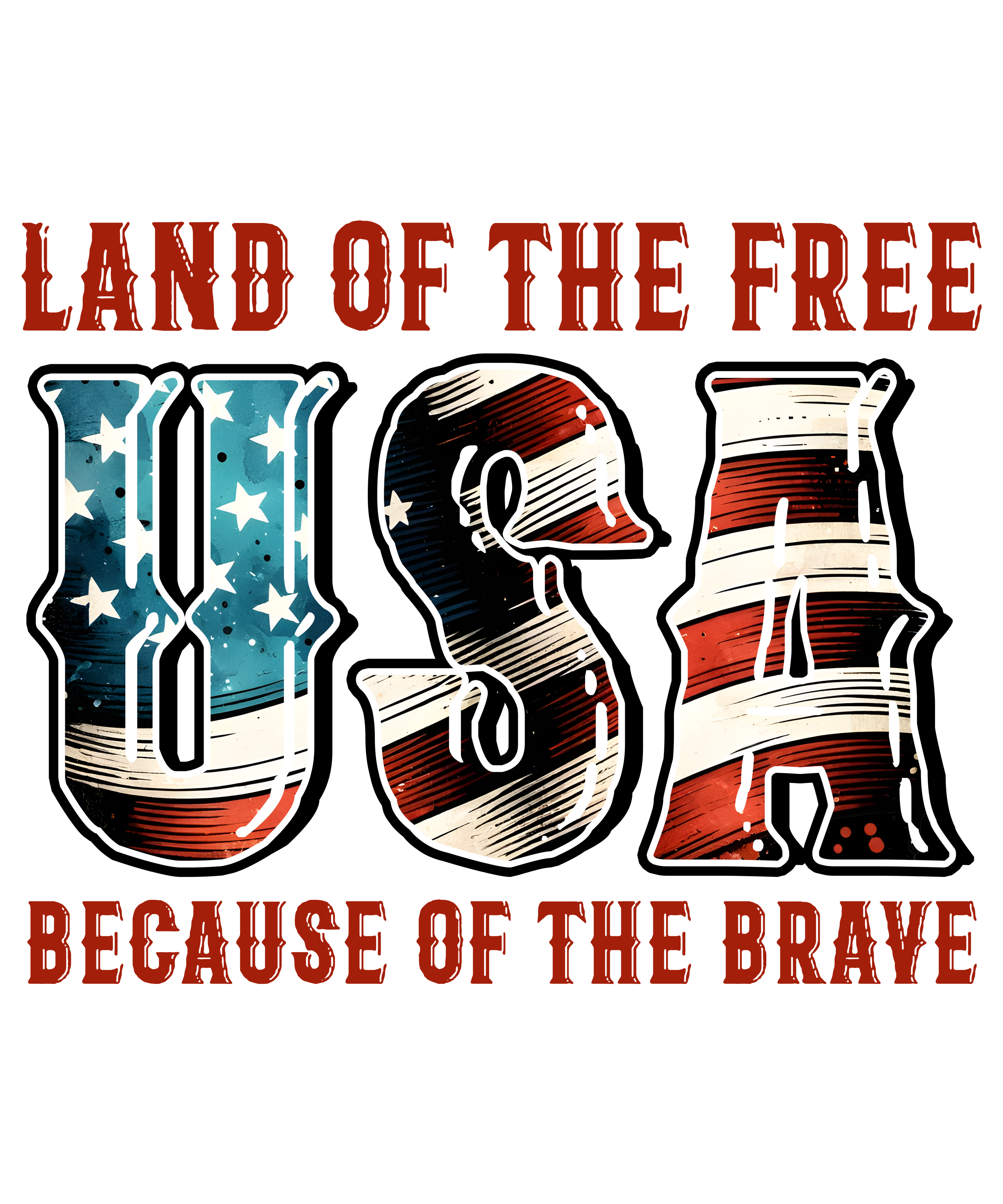 Land Of The Free USA DTF Transfer