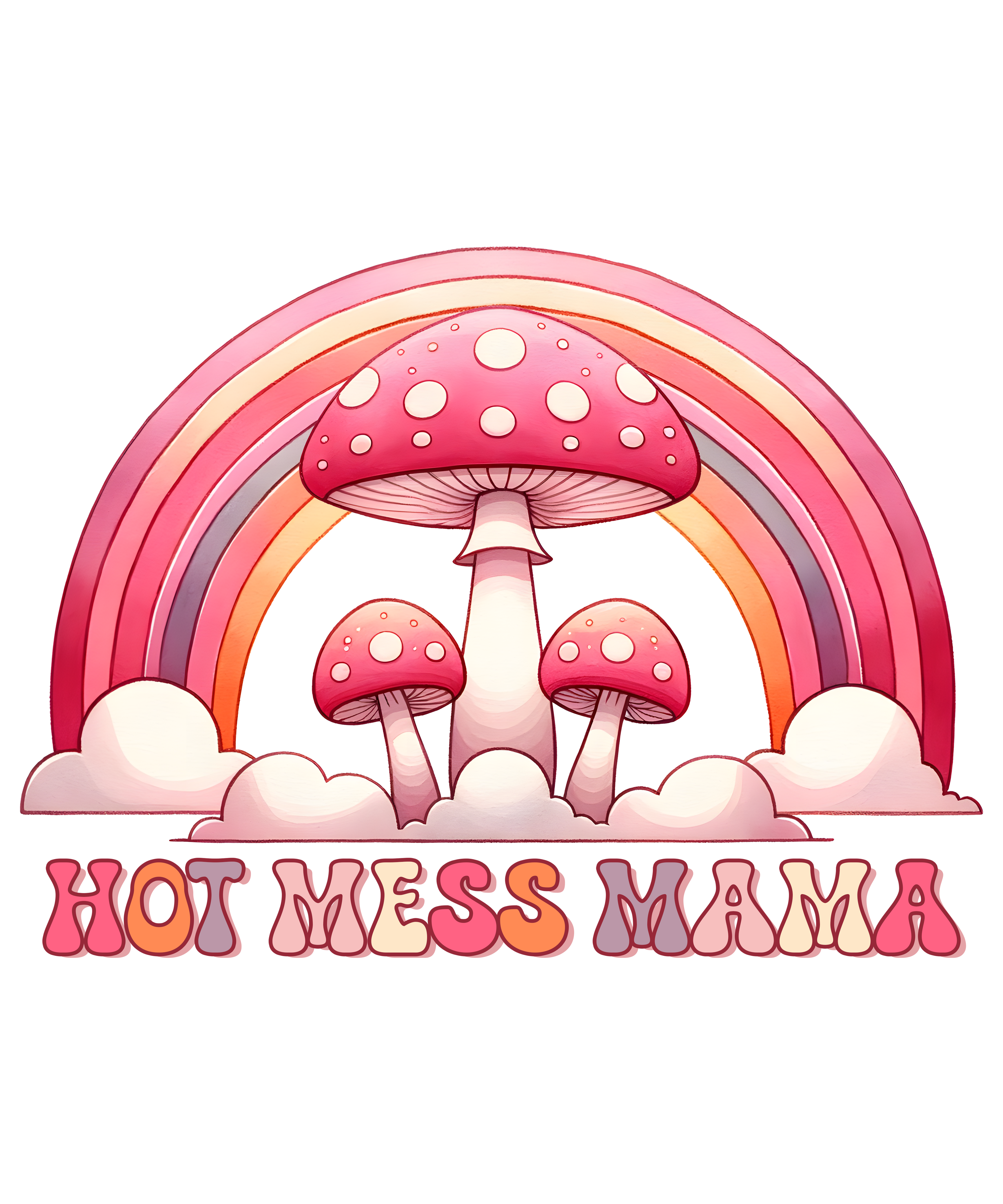 Hot Mess Mushroom Mama DTF Transfer