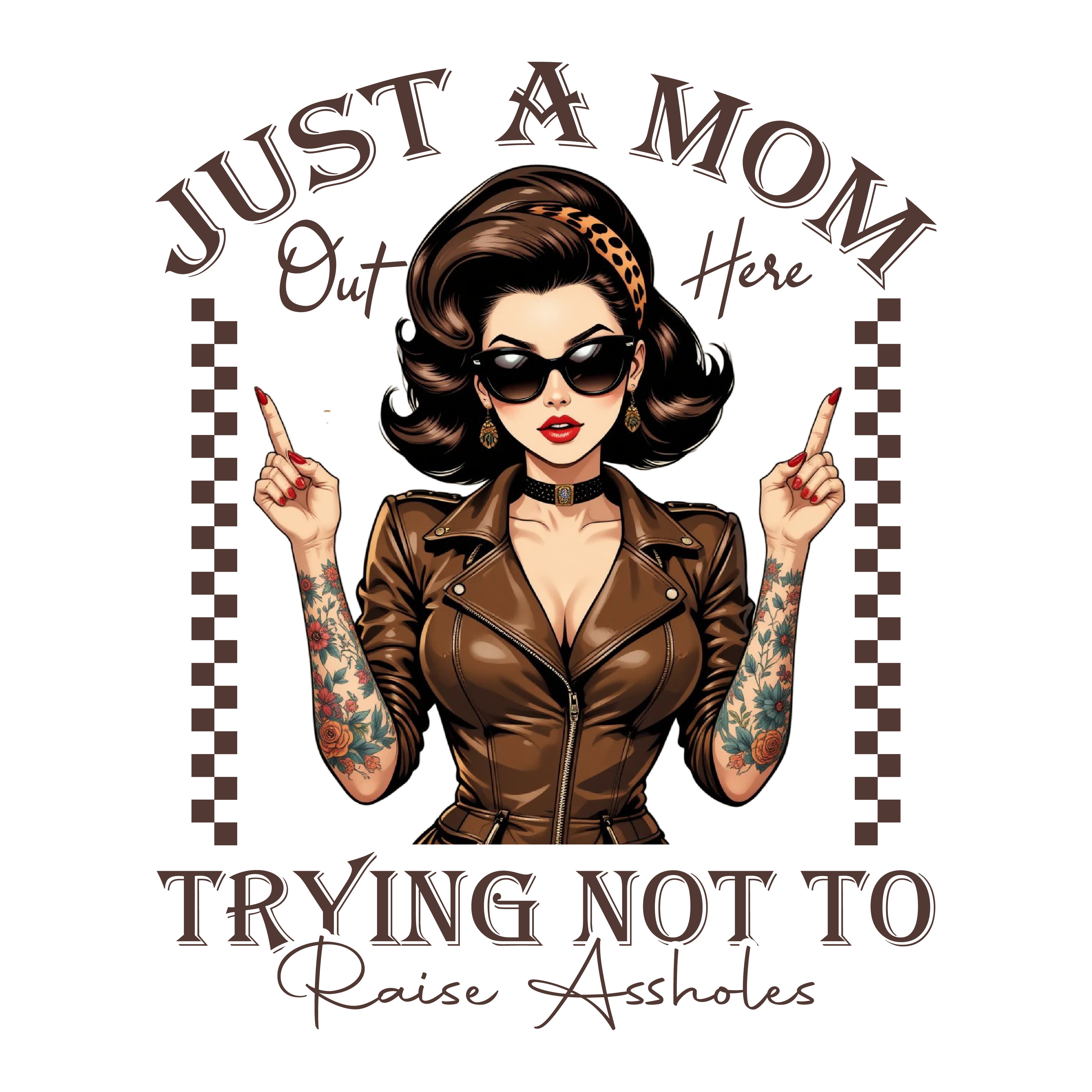 Retro Mom With Bold Attitude DTF Transfer