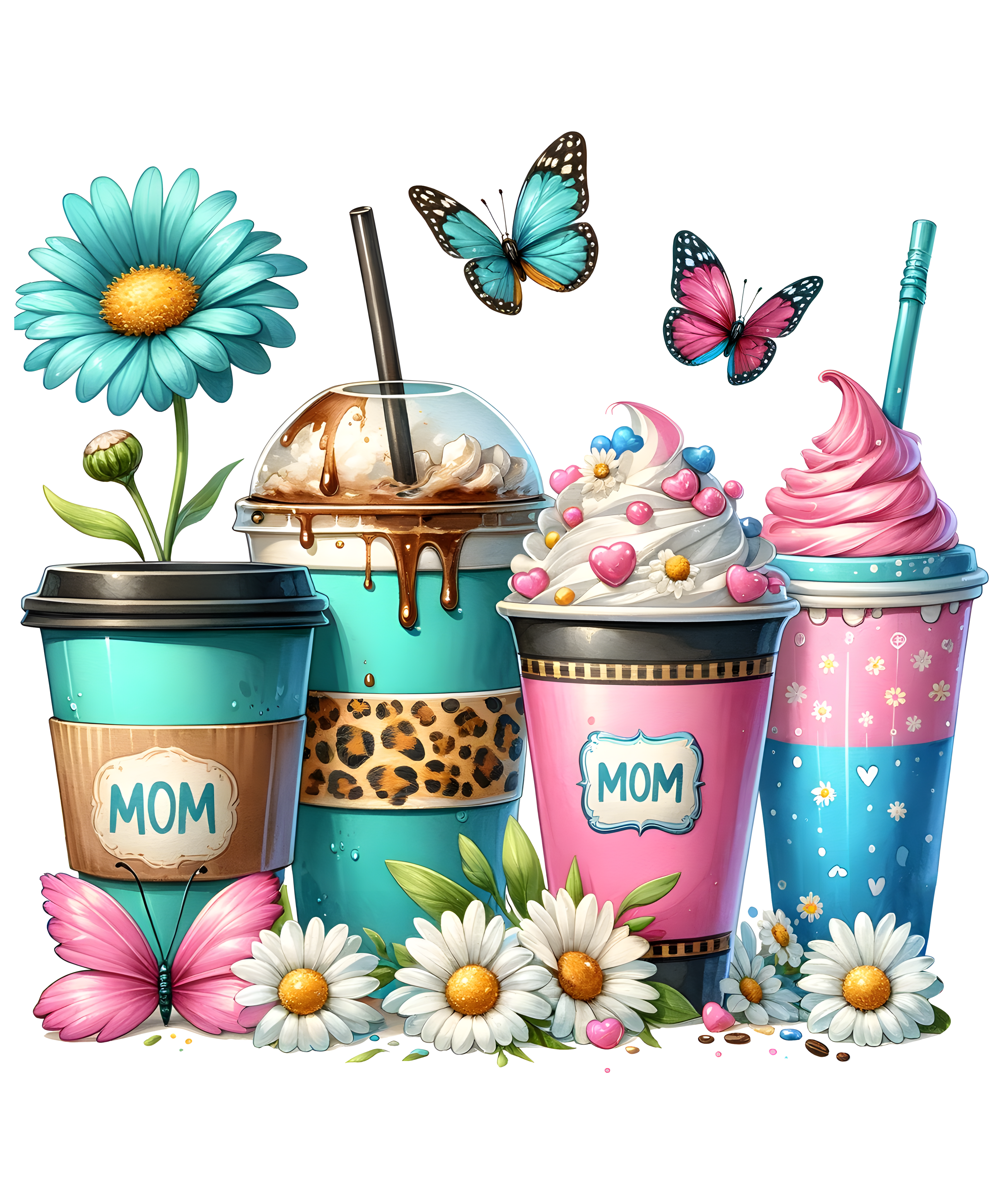 Mom Coffee And Sweets DTF Transfer