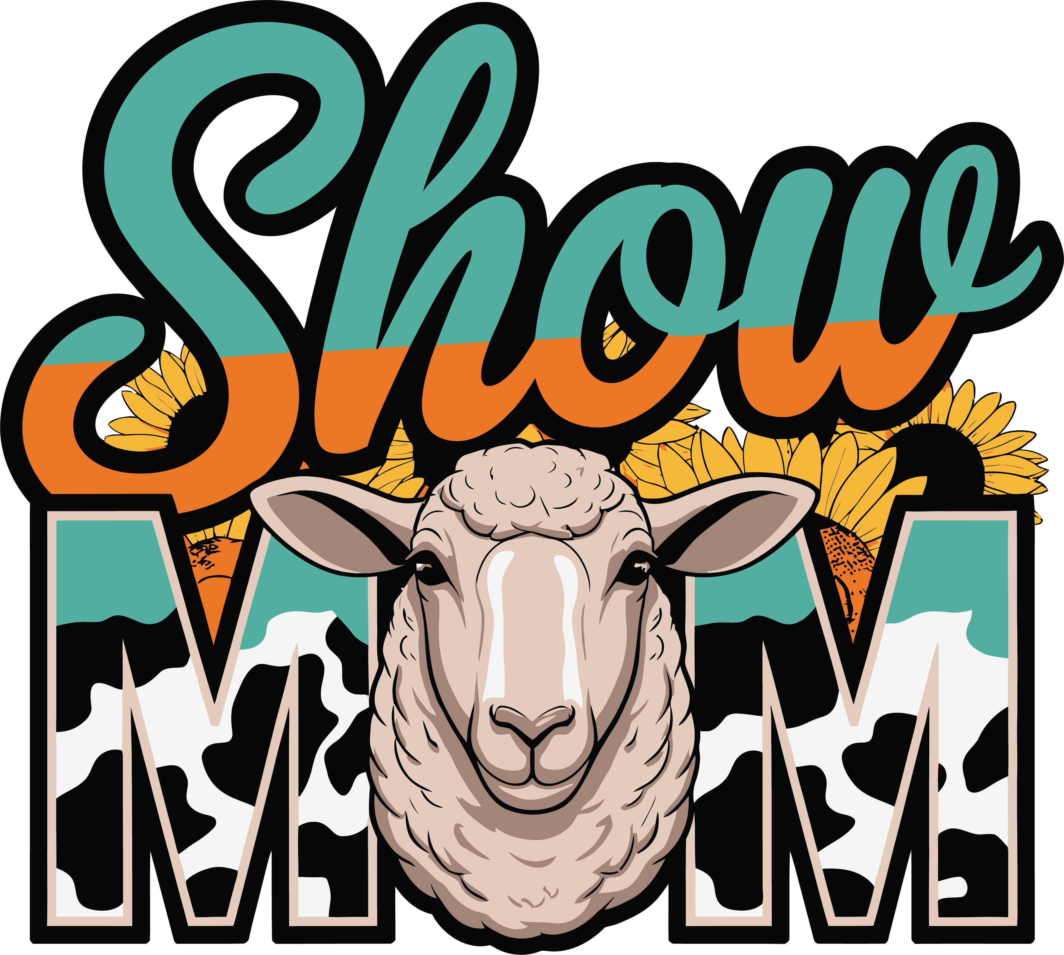 Sheep Mom Farm Life DTF Transfer
