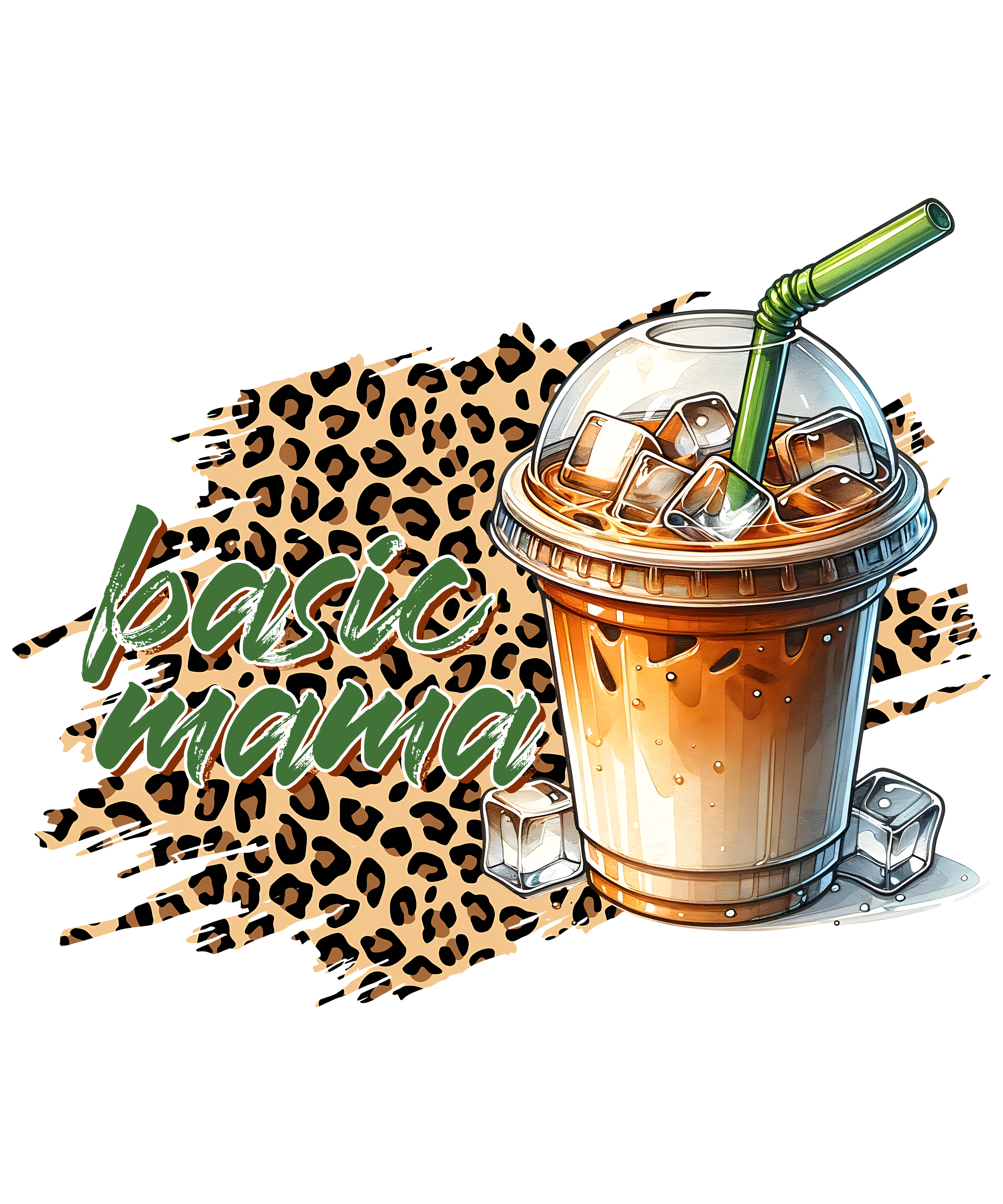 Basic Mama Iced Coffee DTF Transfer
