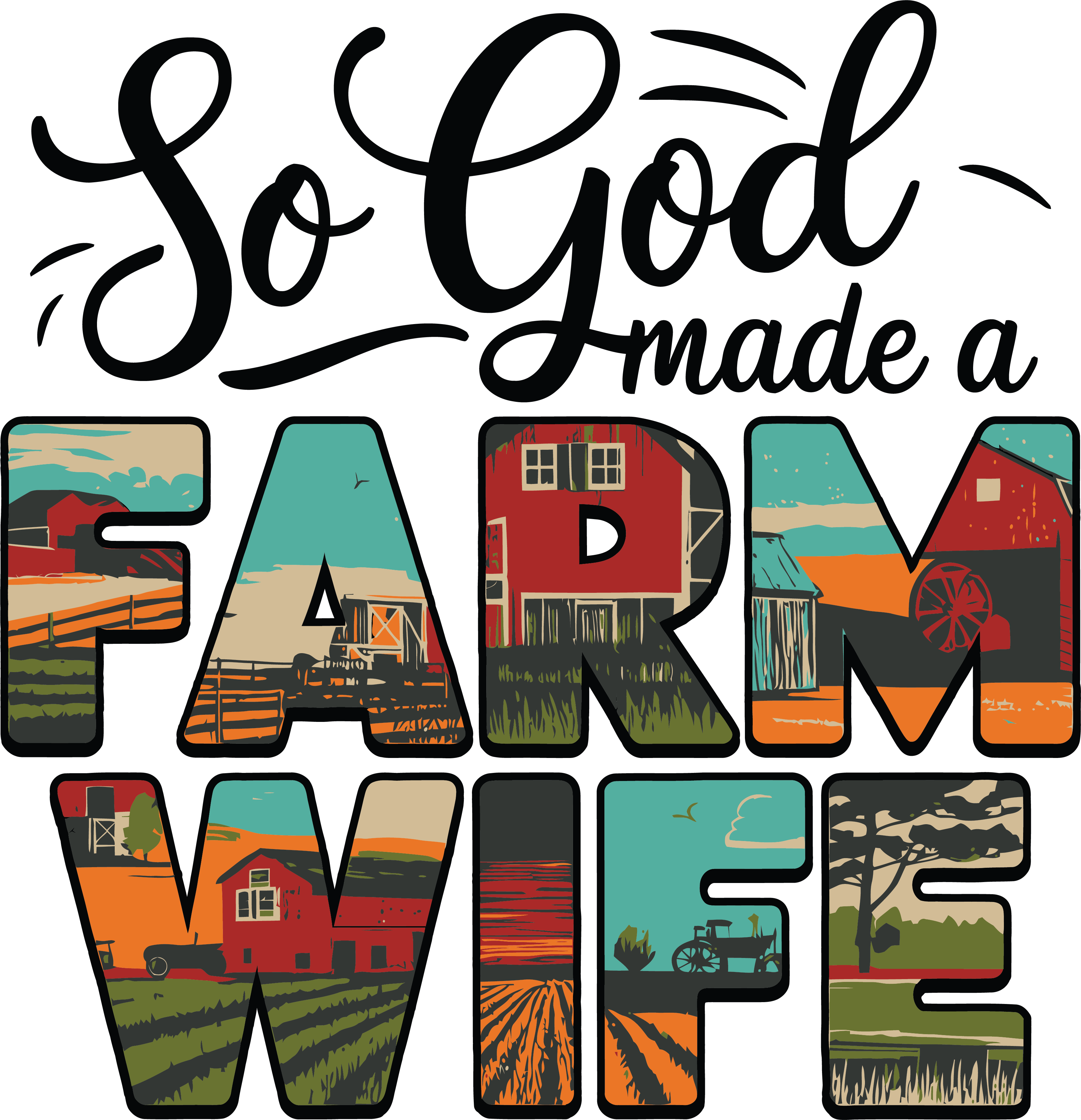 God Made A Farmers Wife DTF Transfer