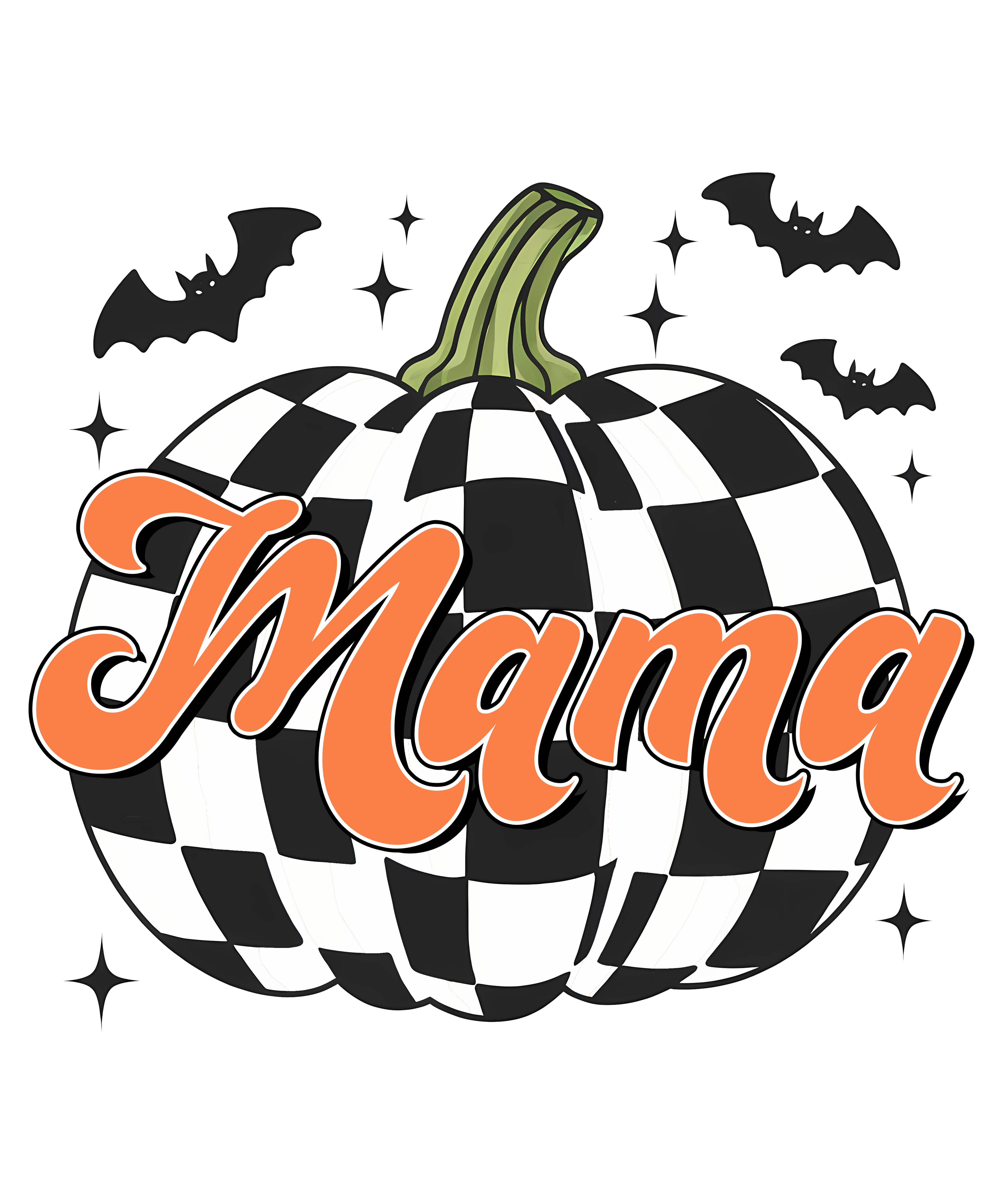 Checkered Pumpkin Mama DTF Transfer