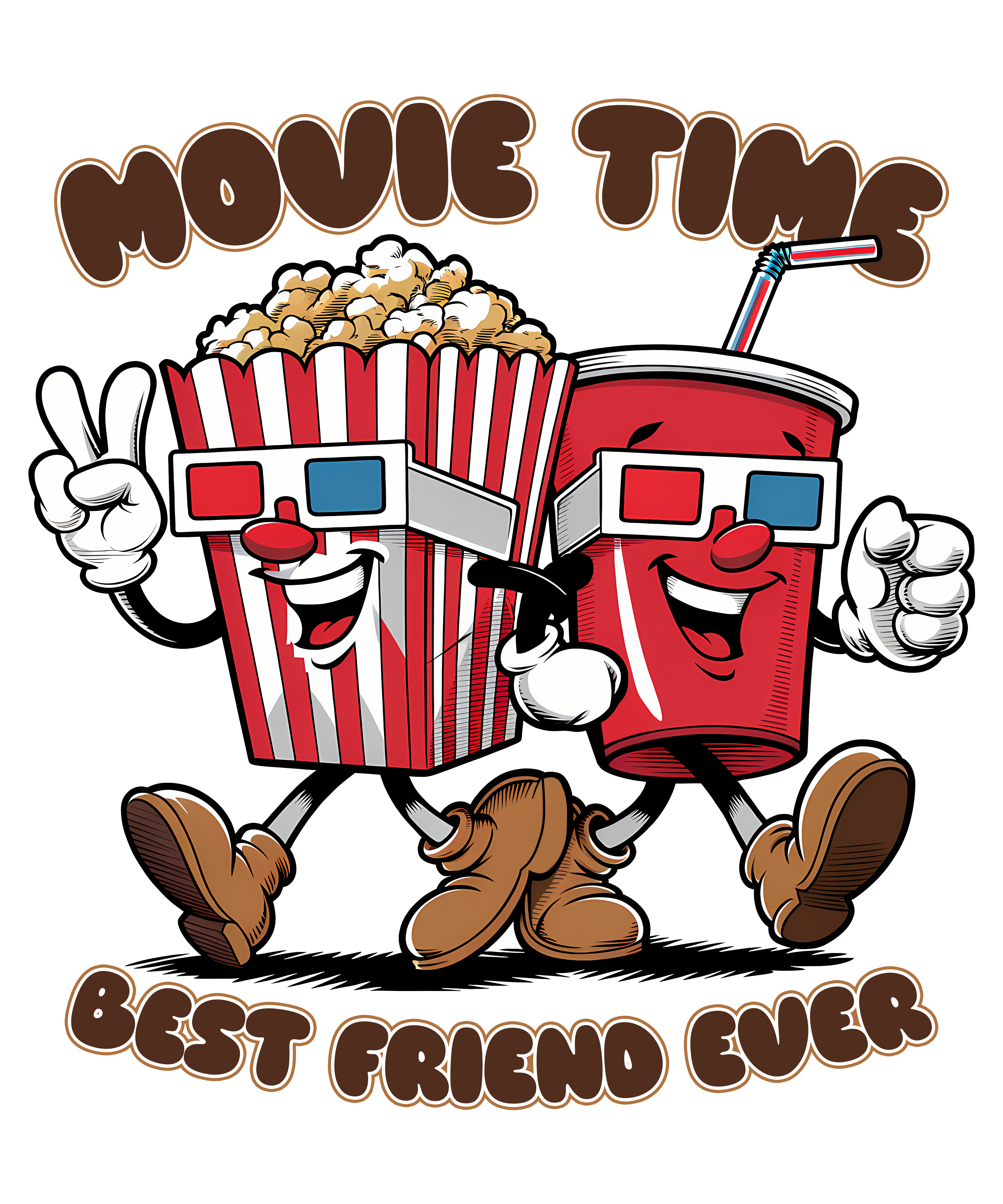 Movie Time Best Friends DTF Transfer