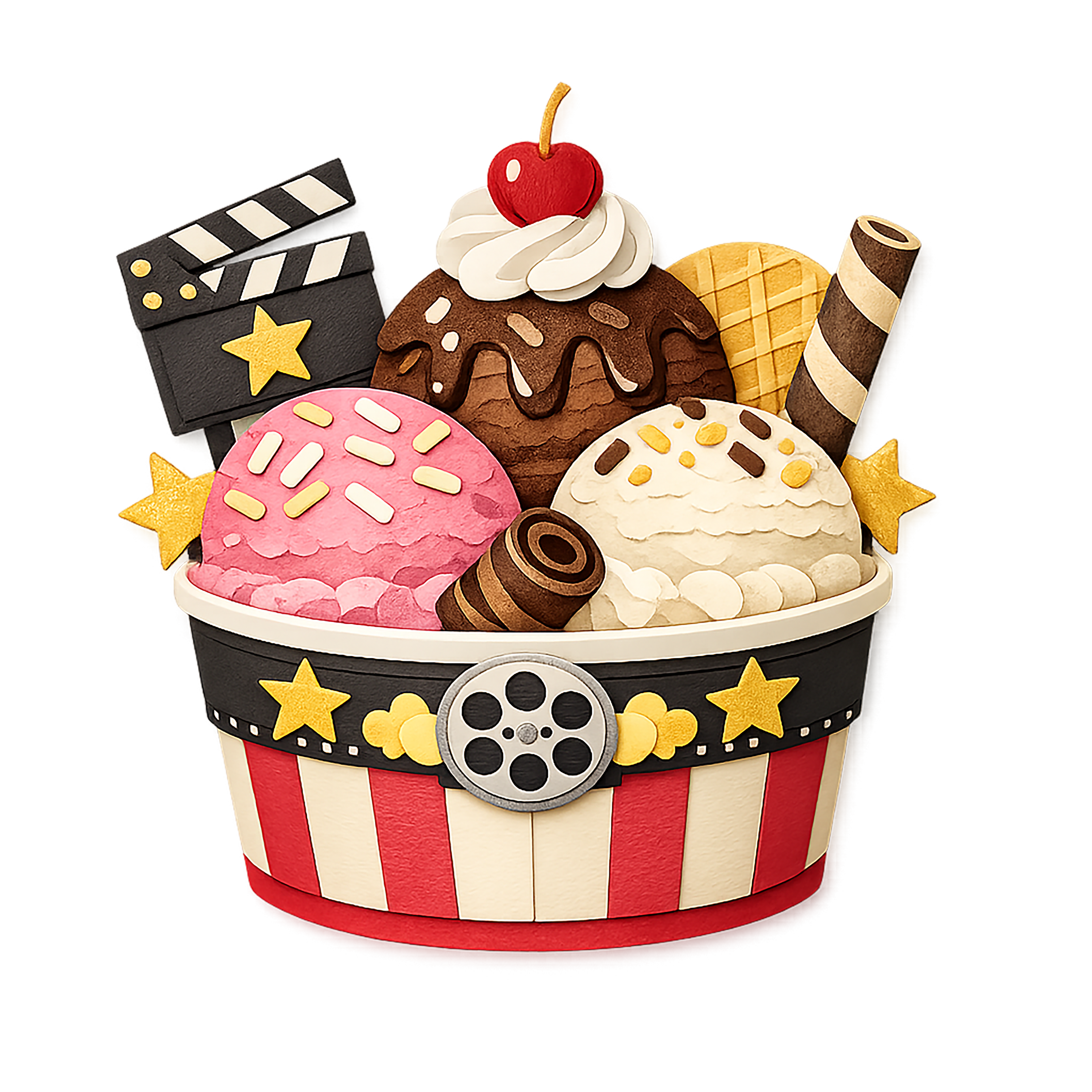 Movie Night Ice Cream DTF Transfer