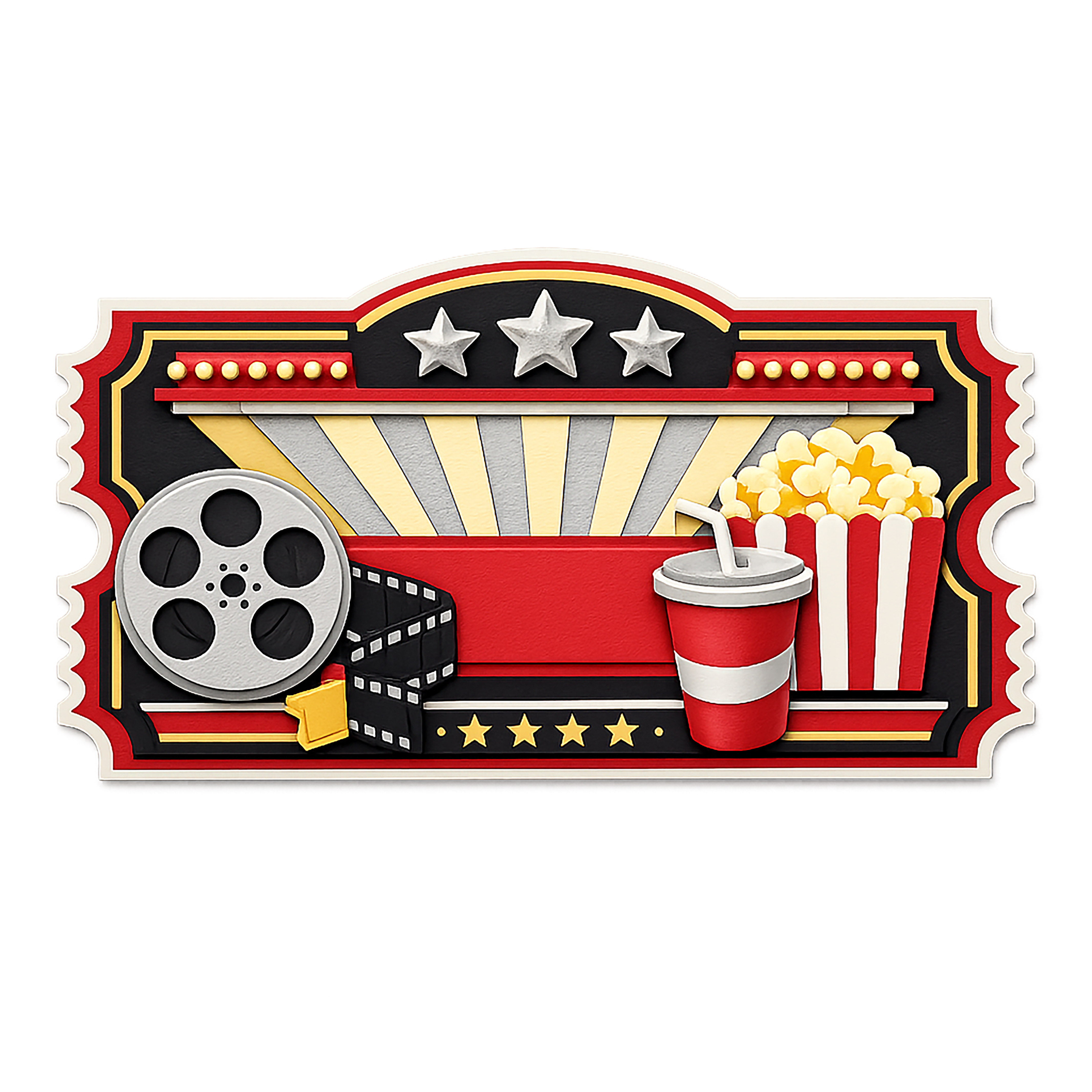 Cinema Movie Ticket DTF Transfer