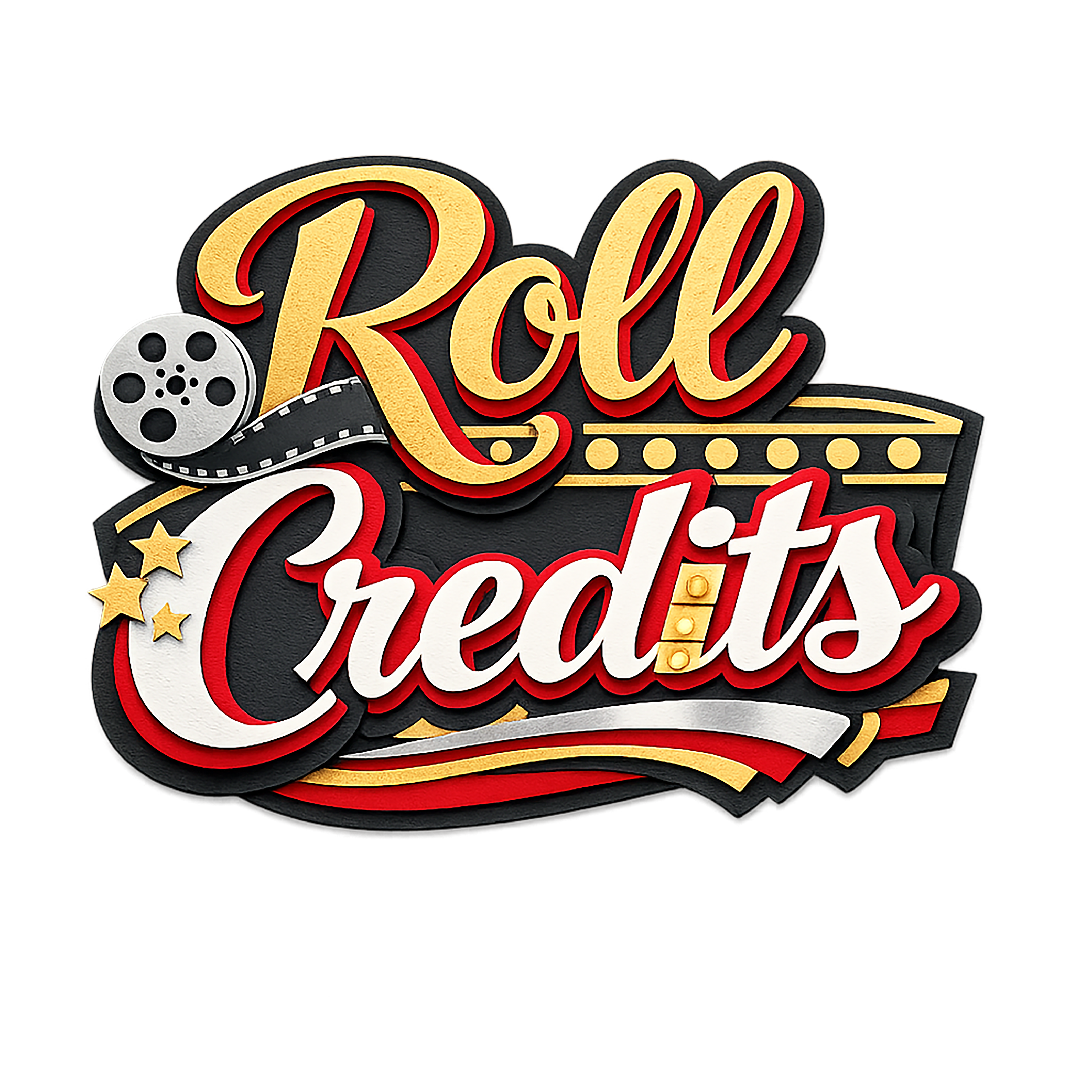 Roll Credits Movie Night DTF Transfer