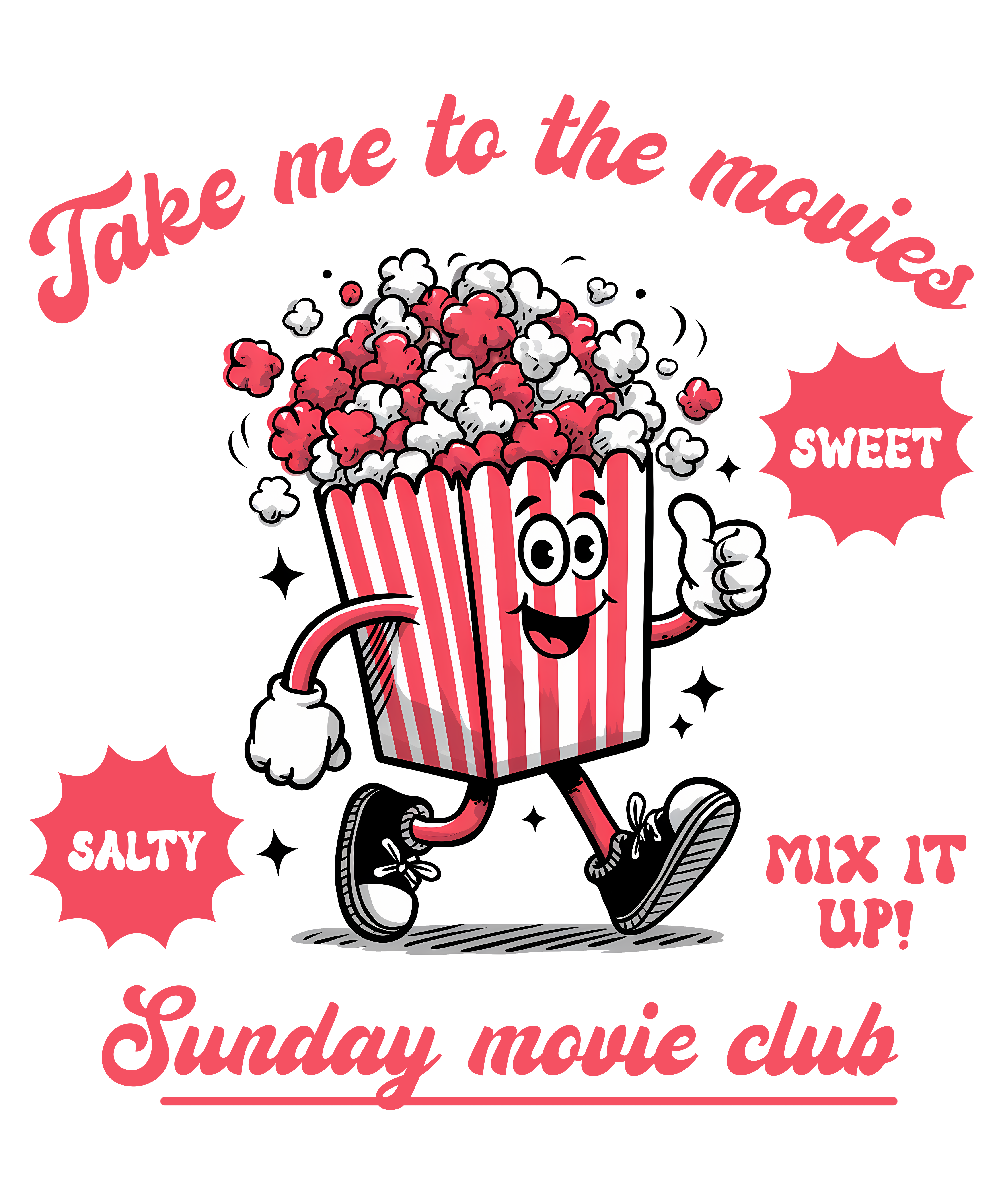 Sunday Movie Club Popcorn DTF Transfer