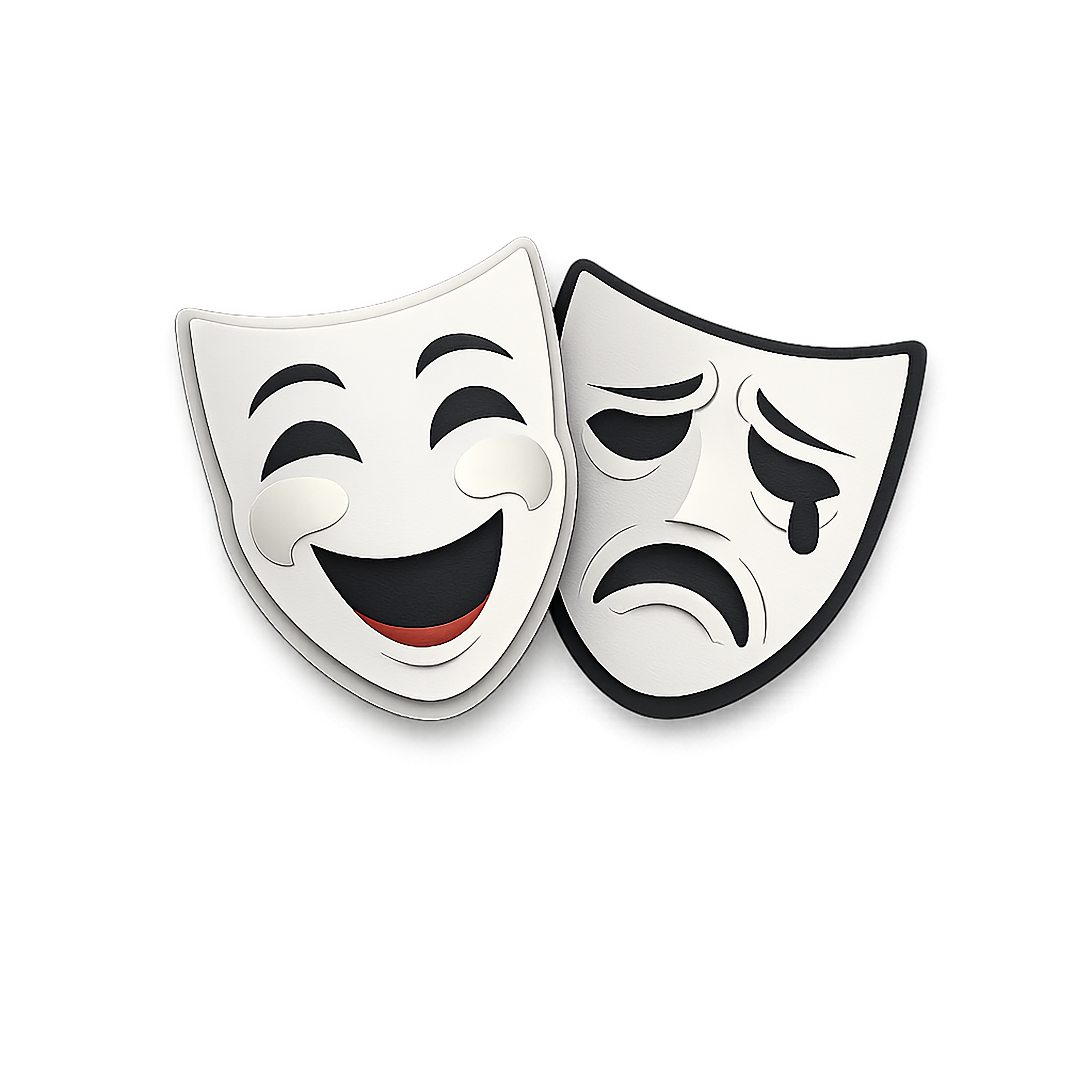 Comedy Tragedy Theater Masks DTF Transfer