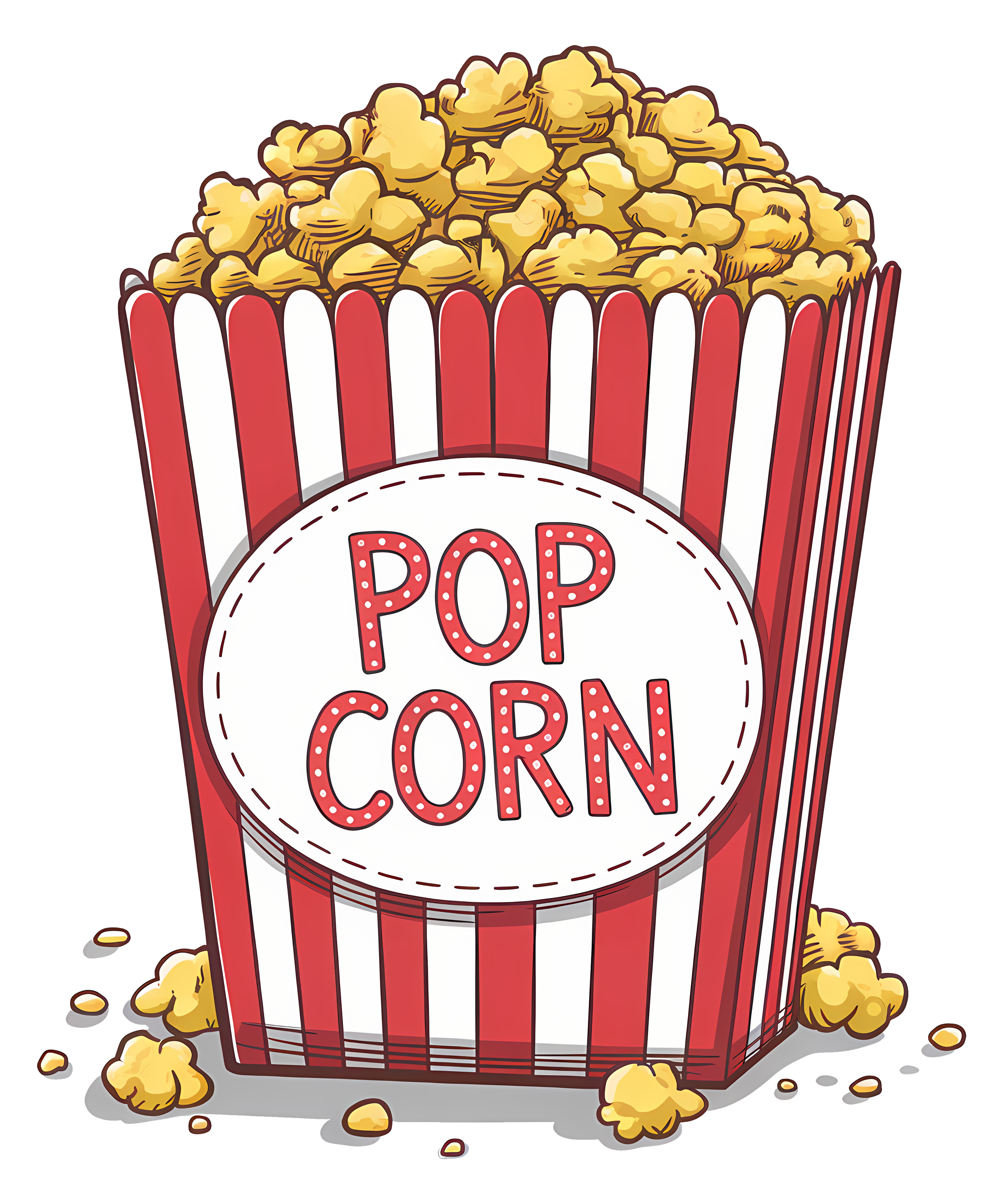 Classic Movie Theater Popcorn DTF Transfer