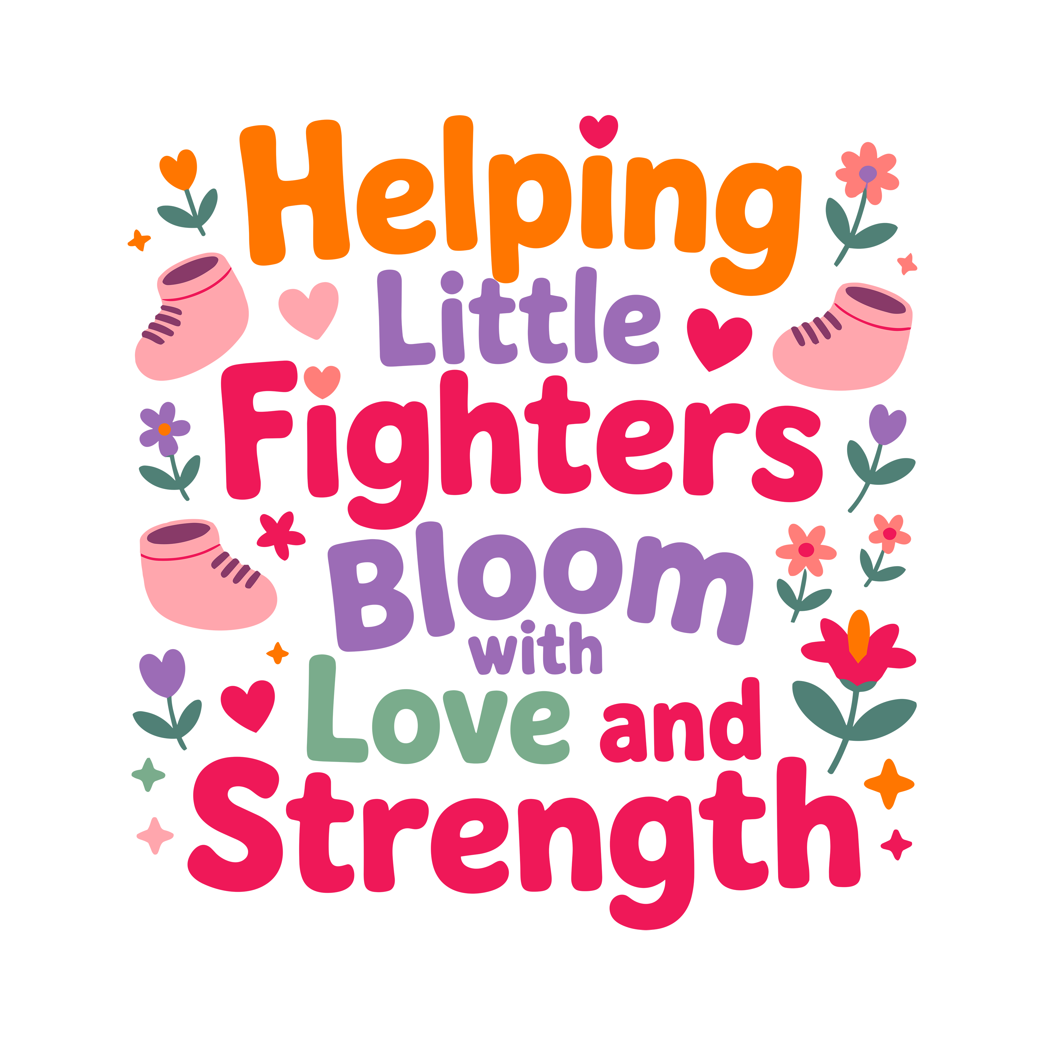 Helping Little Fighters Bloom With Strength DTF Transfer