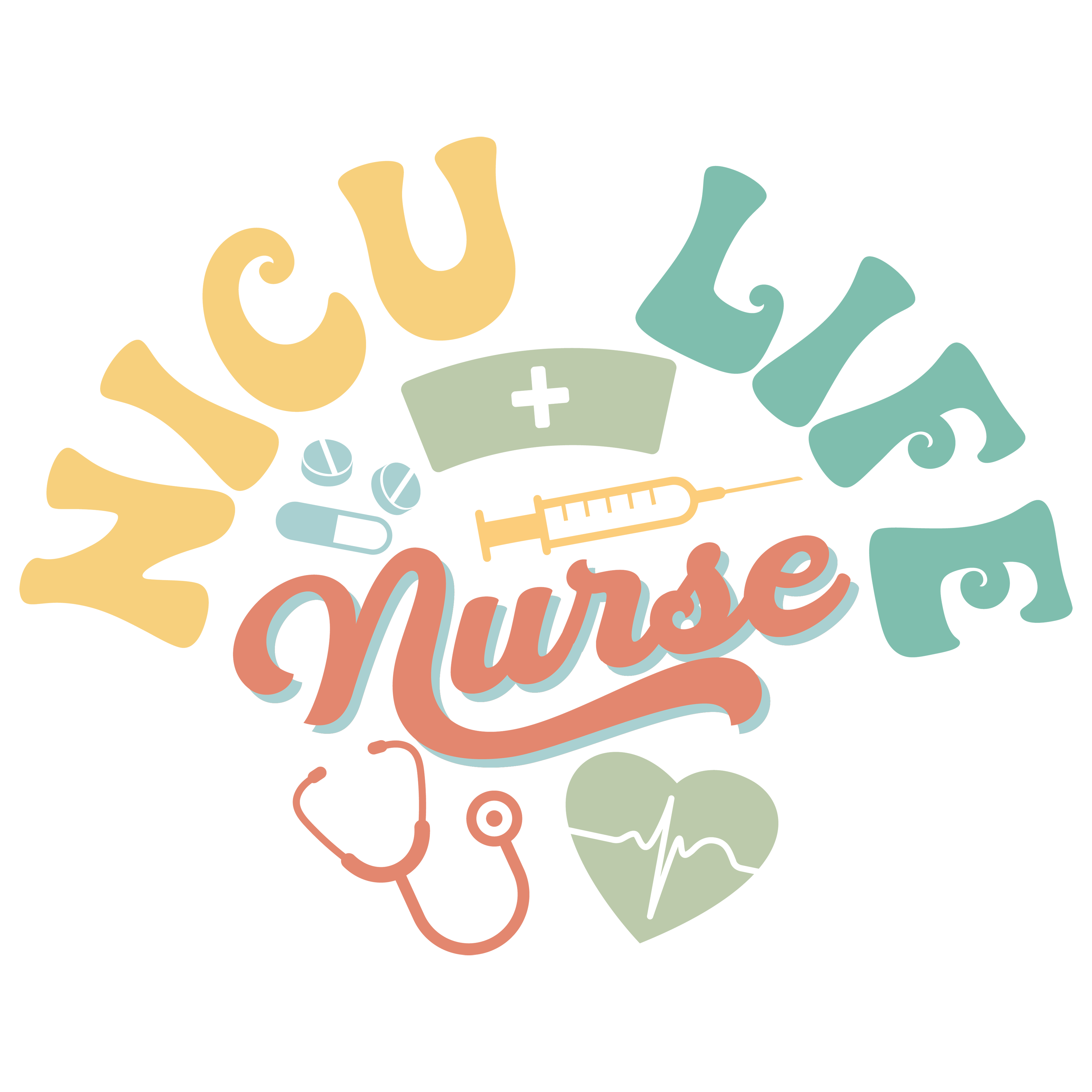 Nicu Nurse Medical Care Specialist DTF Transfer