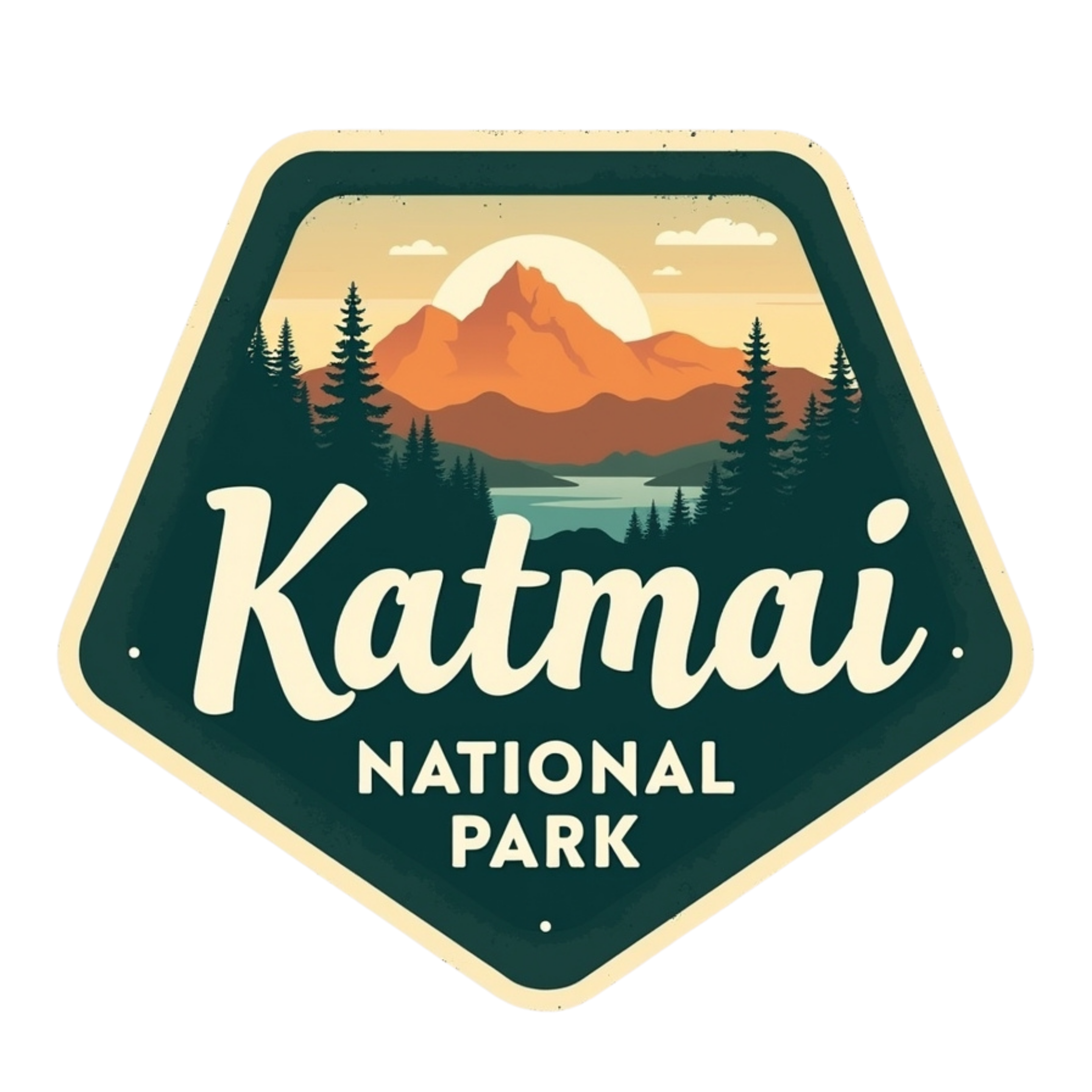 Katmai National Park Retro Wilderness DTF Transfer