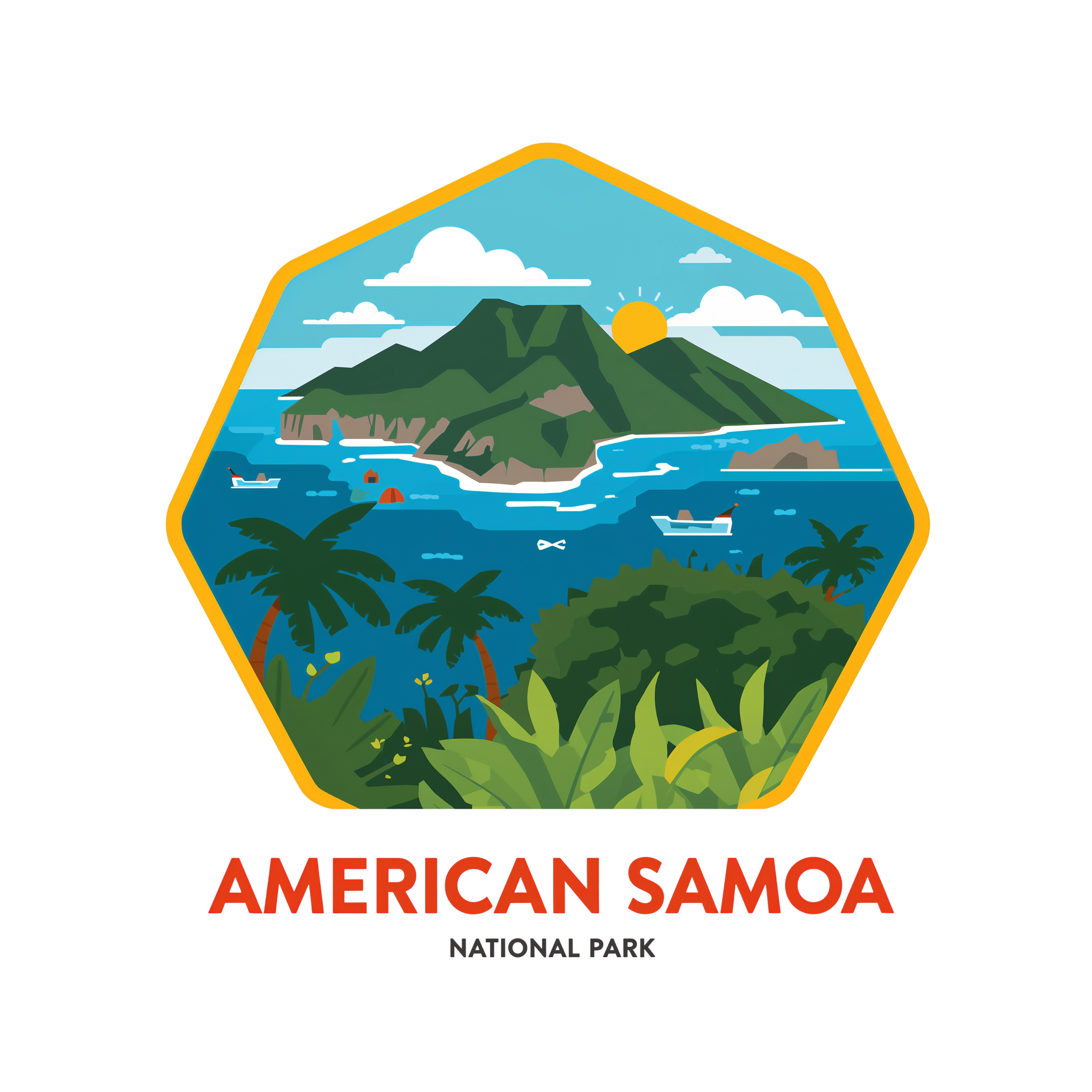American Samoa National Park DTF Transfer