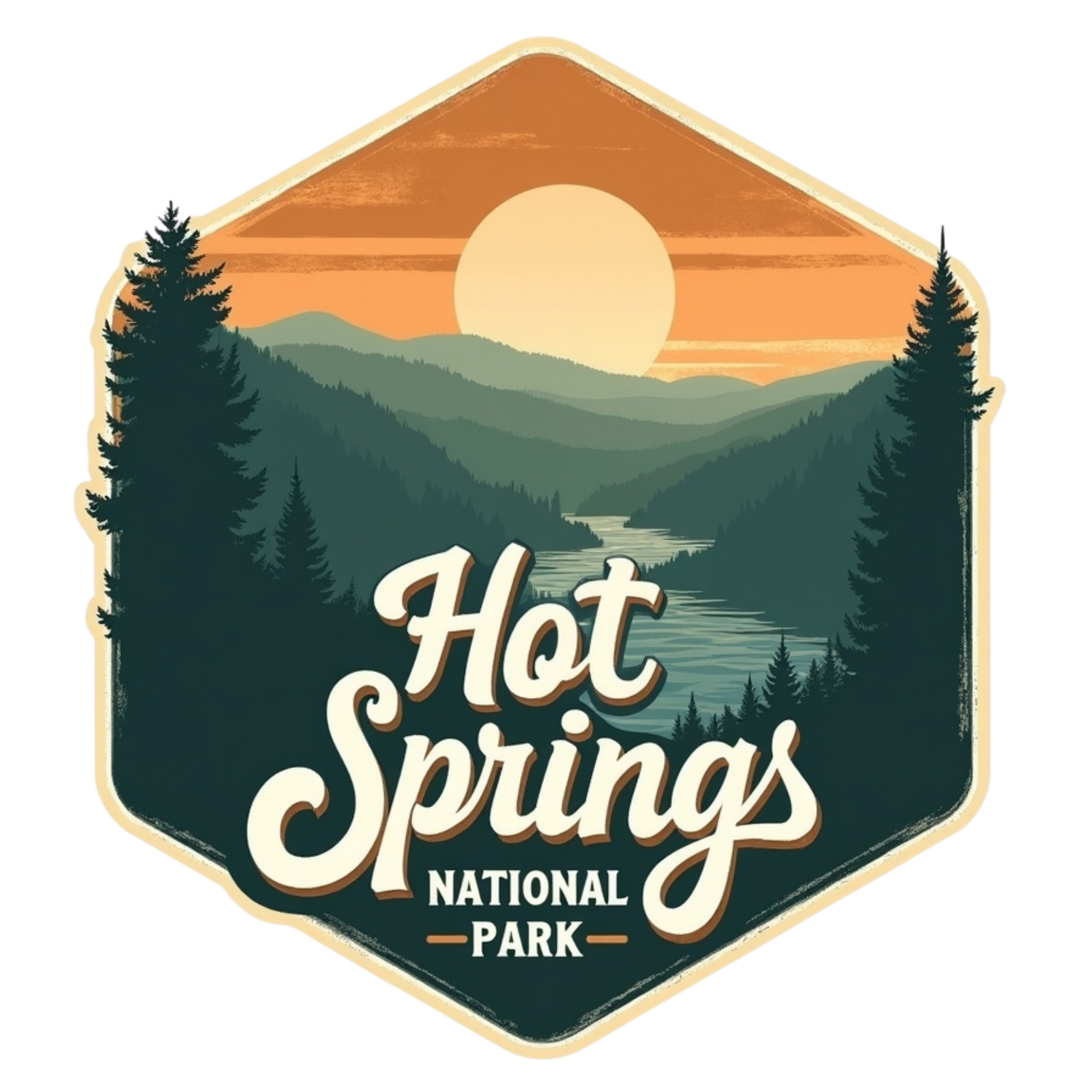 Hot Springs National Park Scenic Nature DTF Transfer