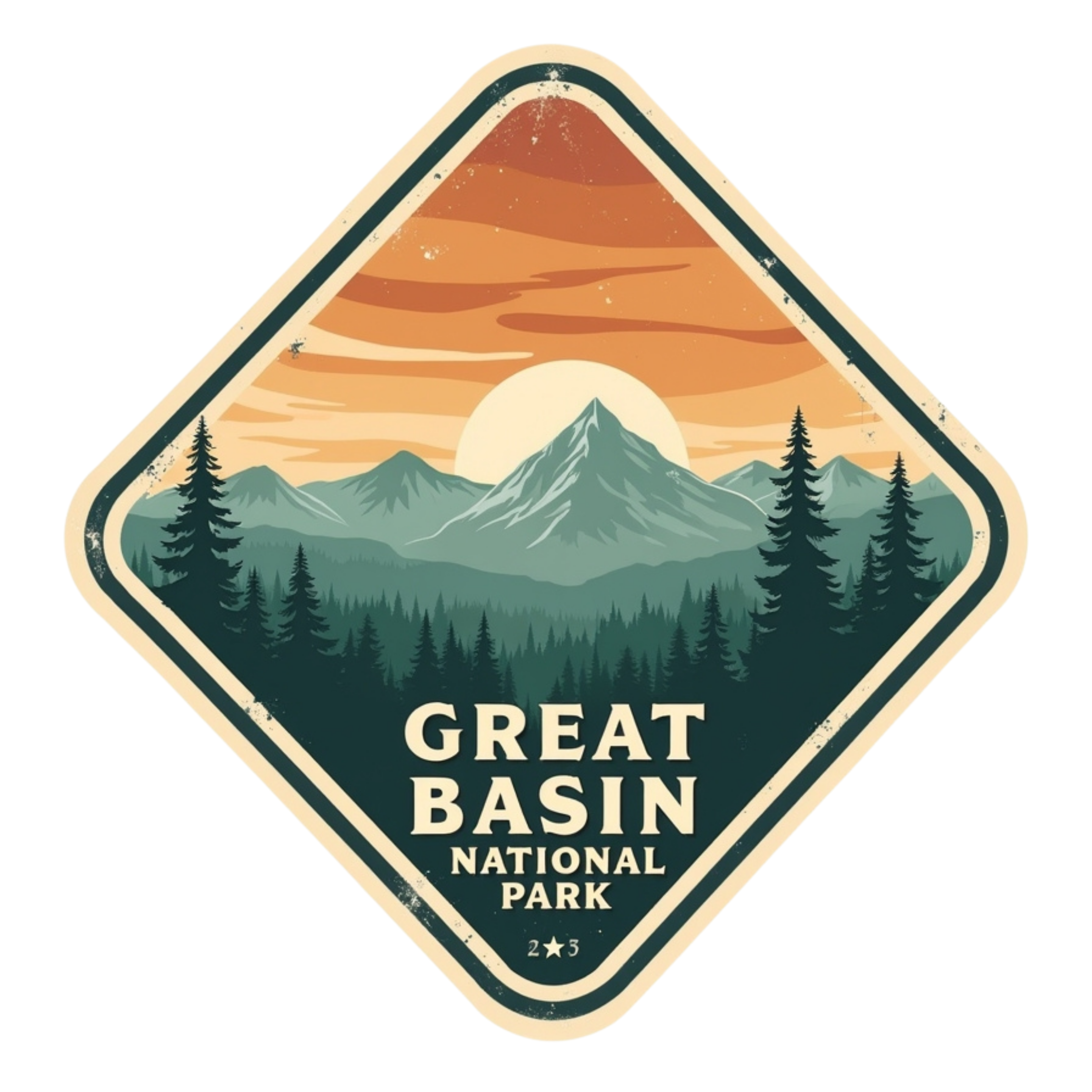 Great Basin National Park Retro Nature DTF Transfer