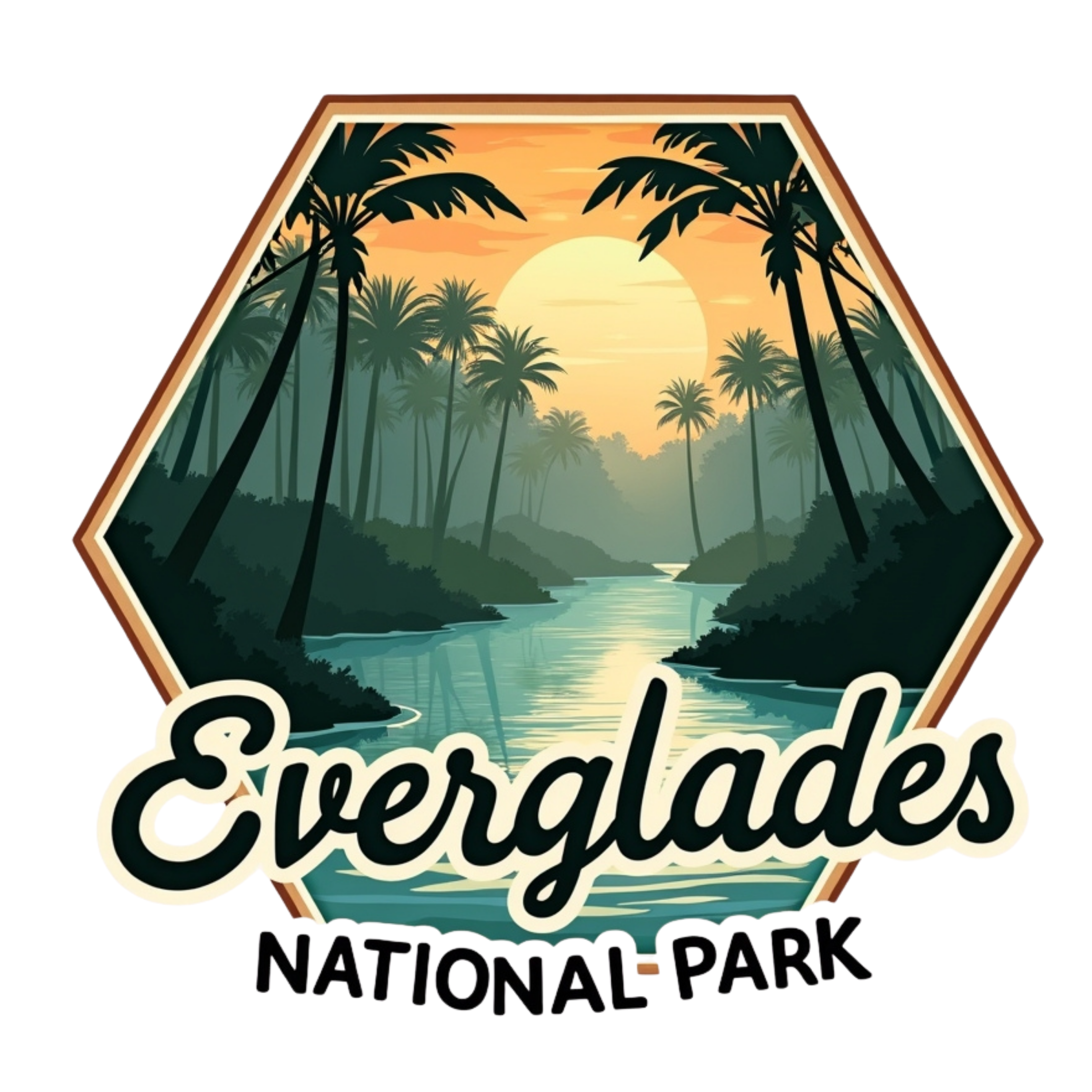 Everglades National Park Tropical Vintage DTF Transfer