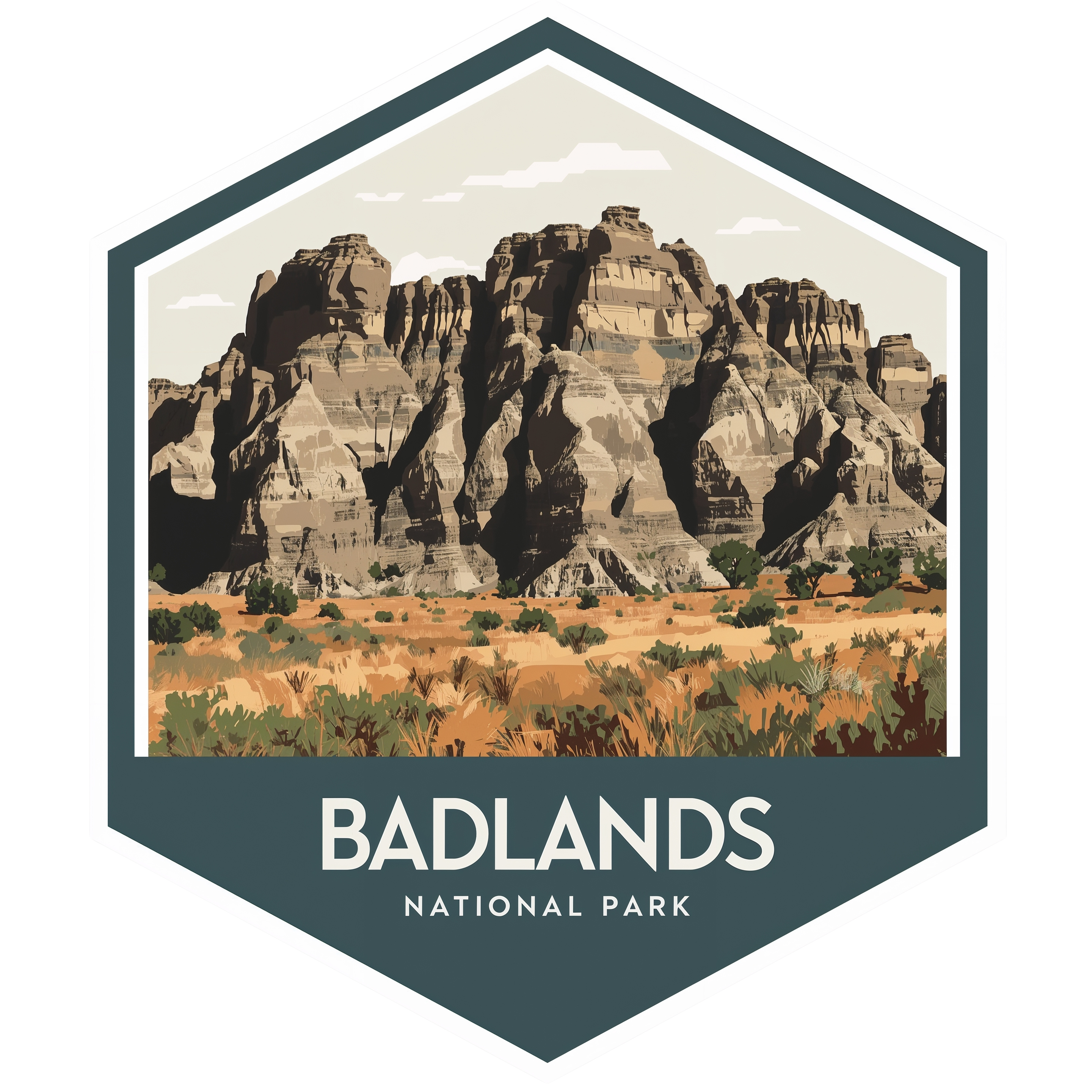 Badlands National Park DTF Transfer