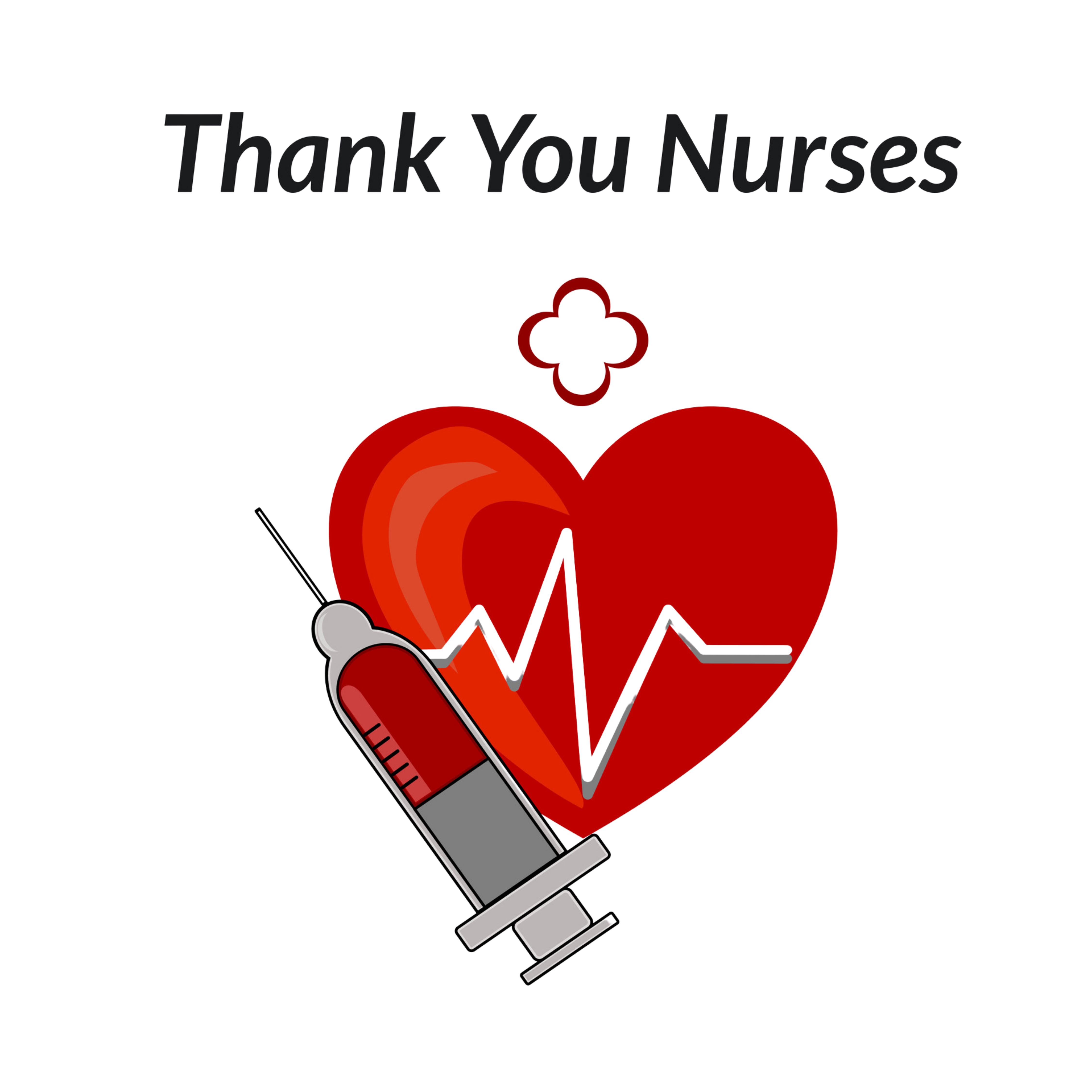 Thank You Nurses Heartbeat DTF Transfer