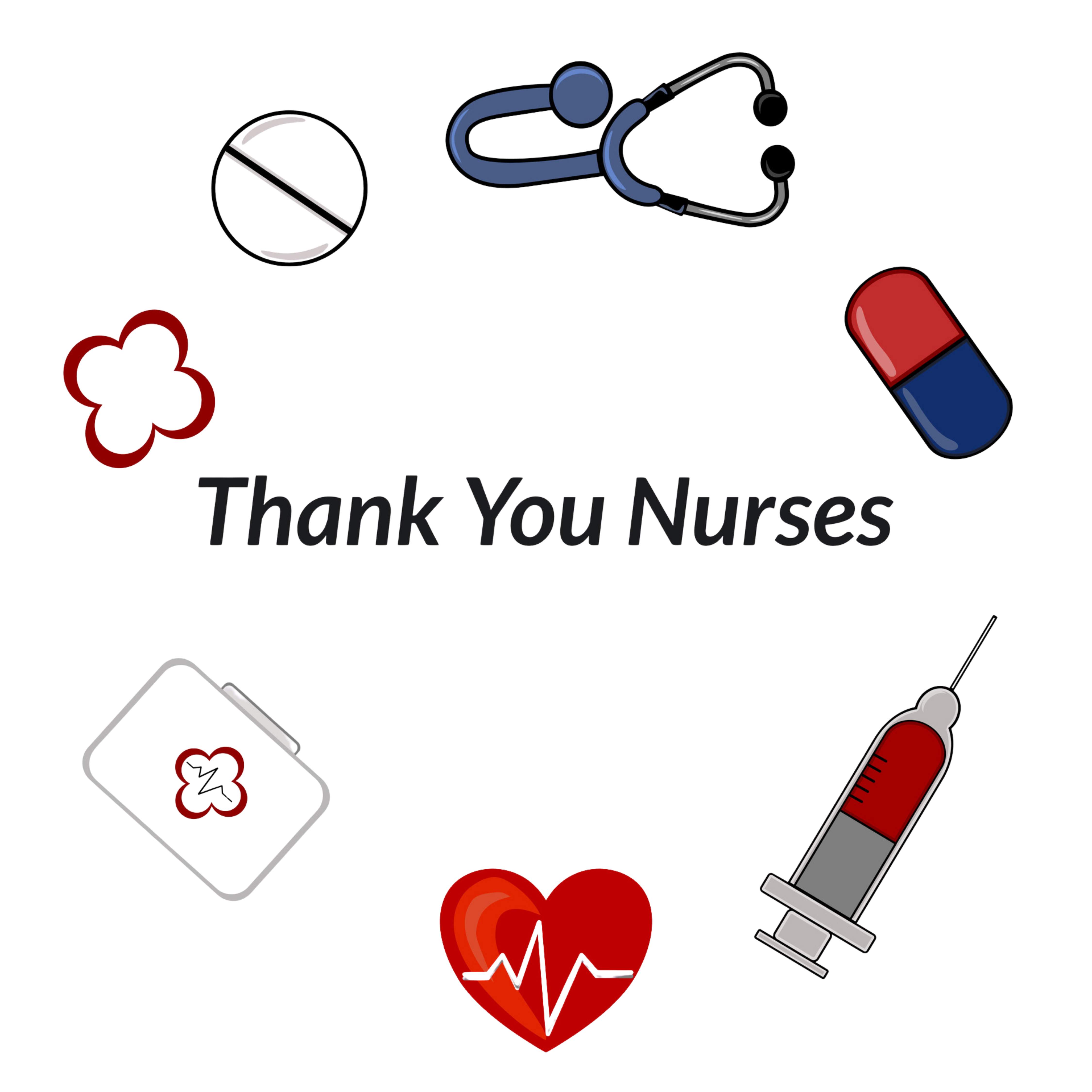 Thank You Nurses Medical Essentials DTF Transfer