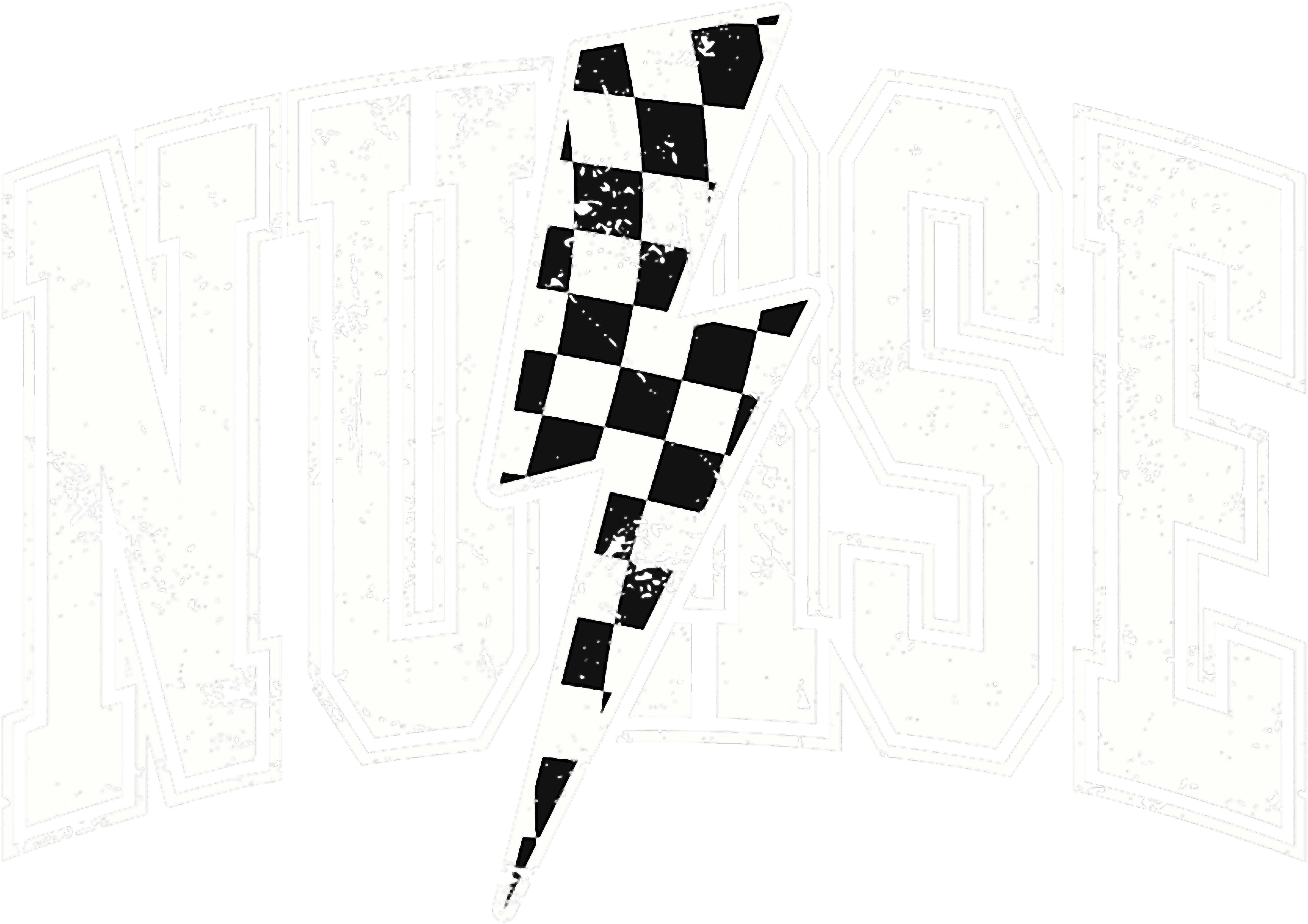Vintage Racing Style Nurse DTF Transfer