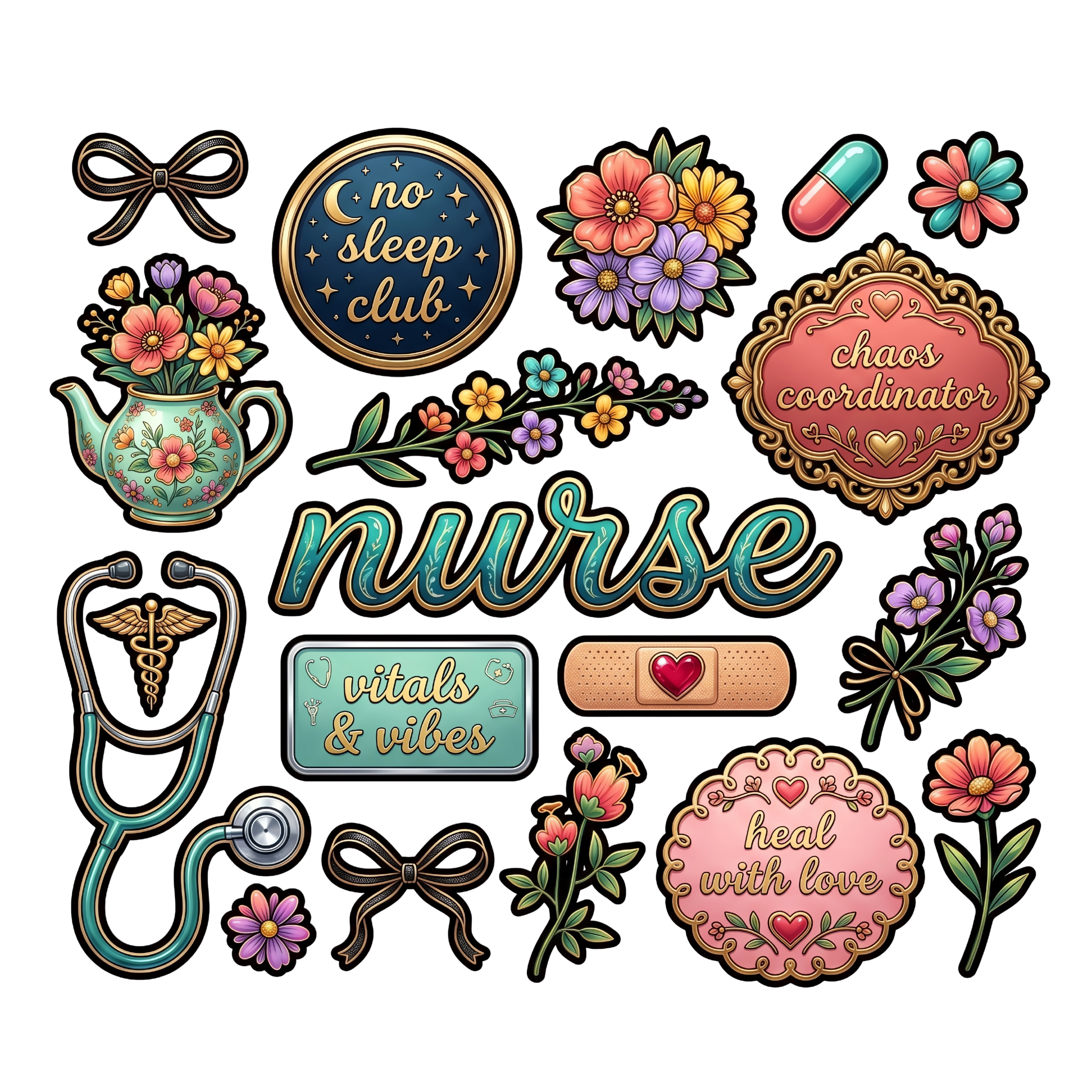 Nurse Chaos Coordinator DTF Transfer