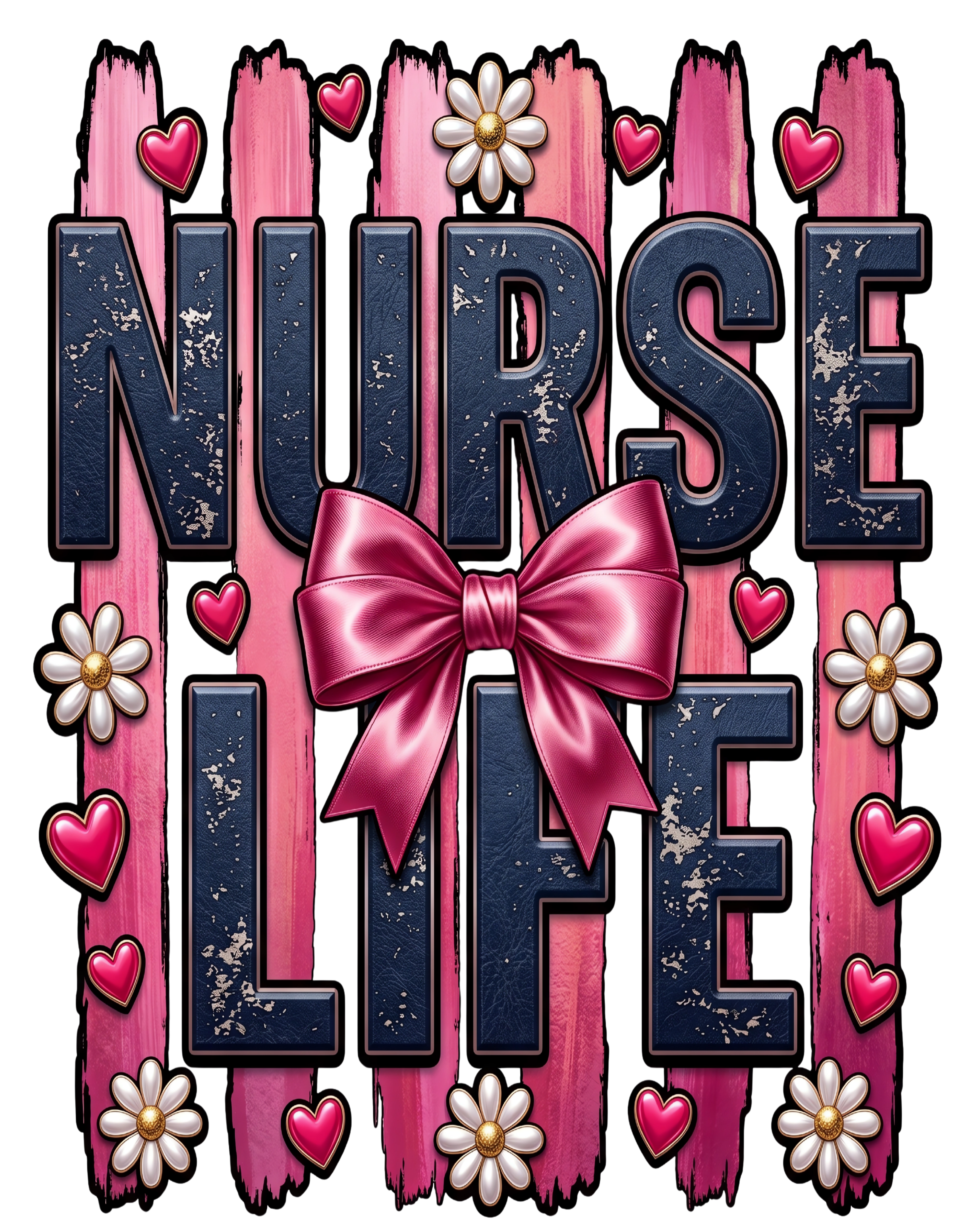 Nurse Life With Bow DTF Transfer
