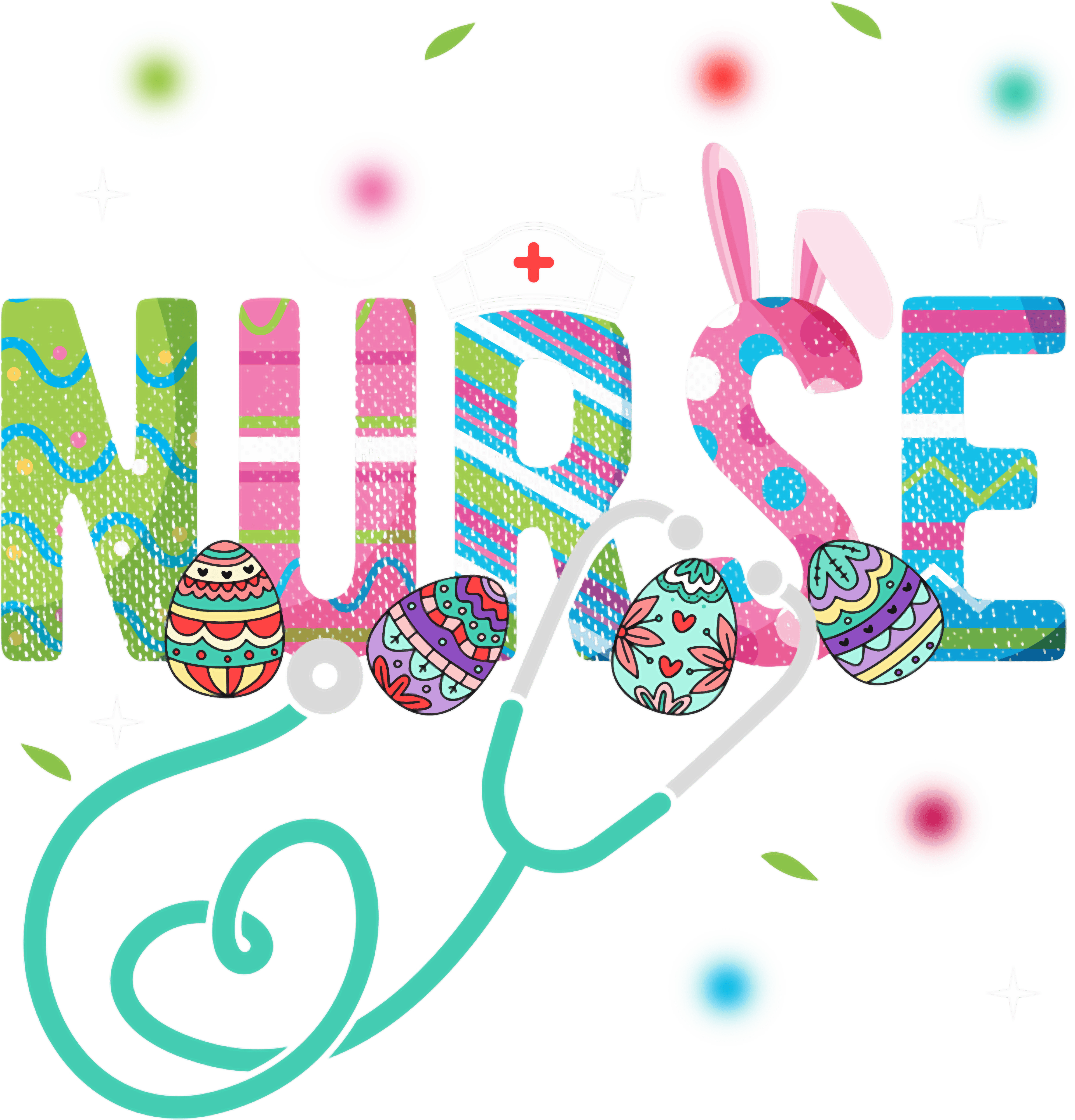 Easter Nurse DTF Transfer