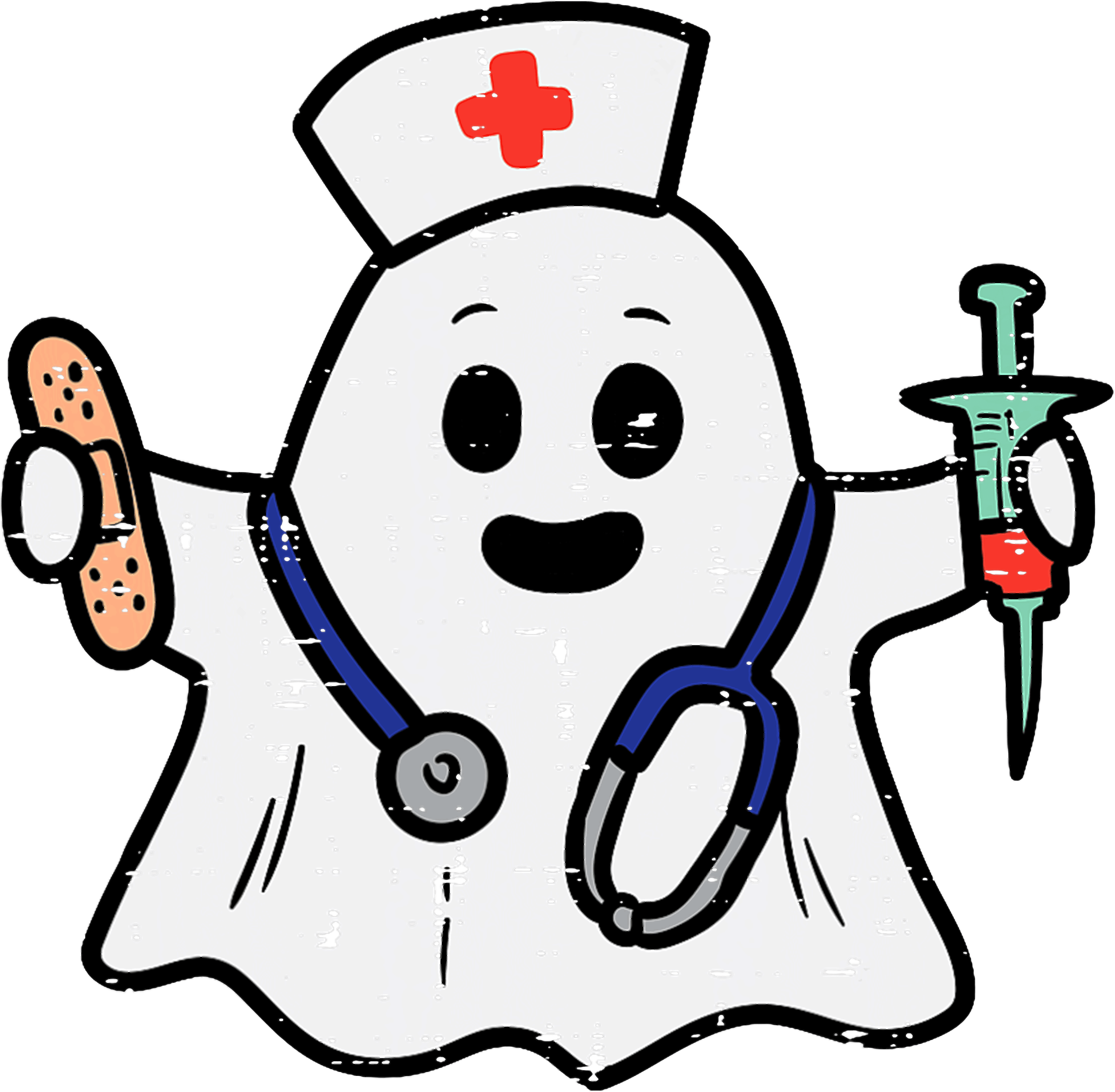 Cute Nurse Ghost DTF Transfer