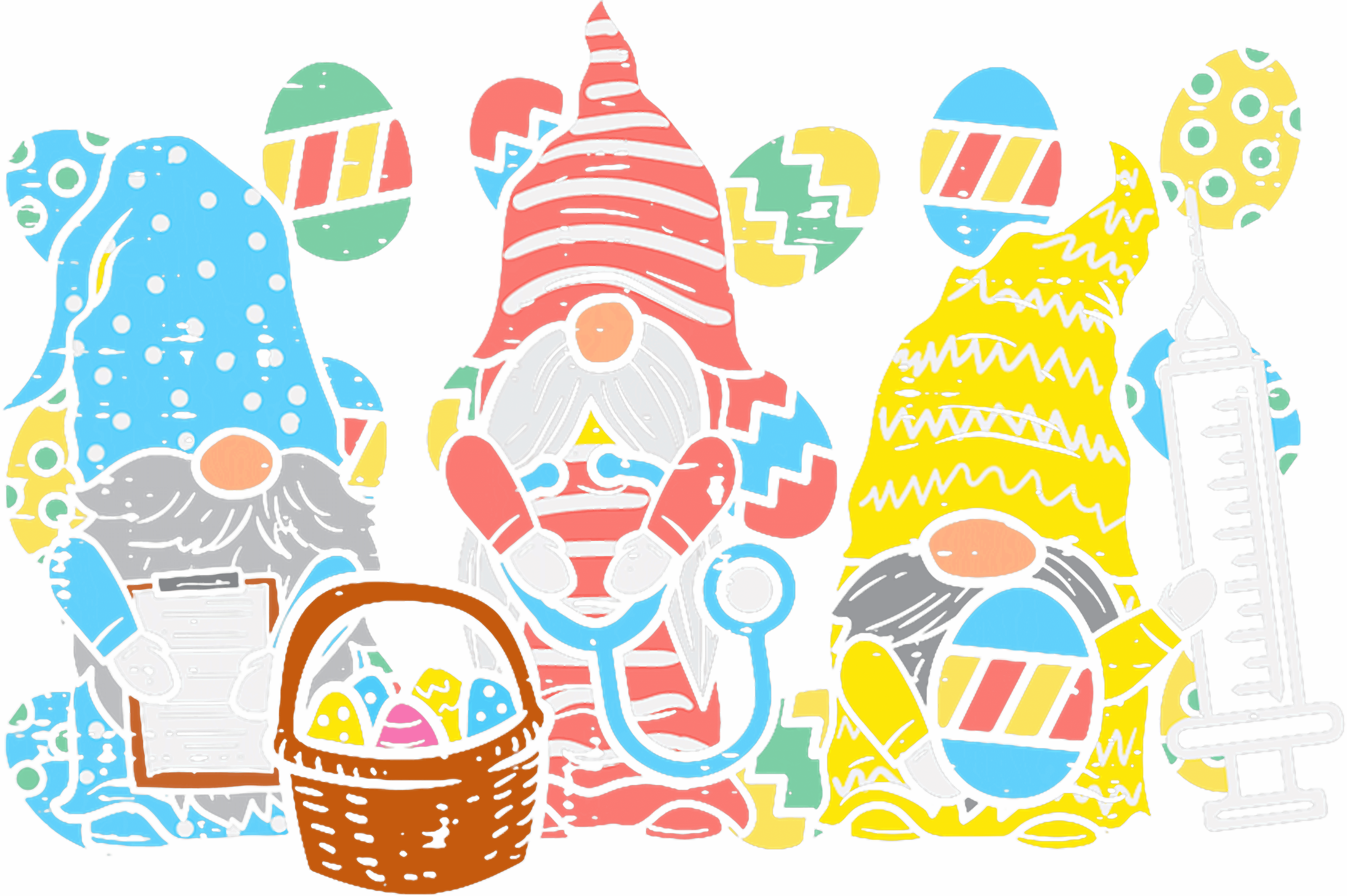 Easter Nurse Gnomes DTF Transfer