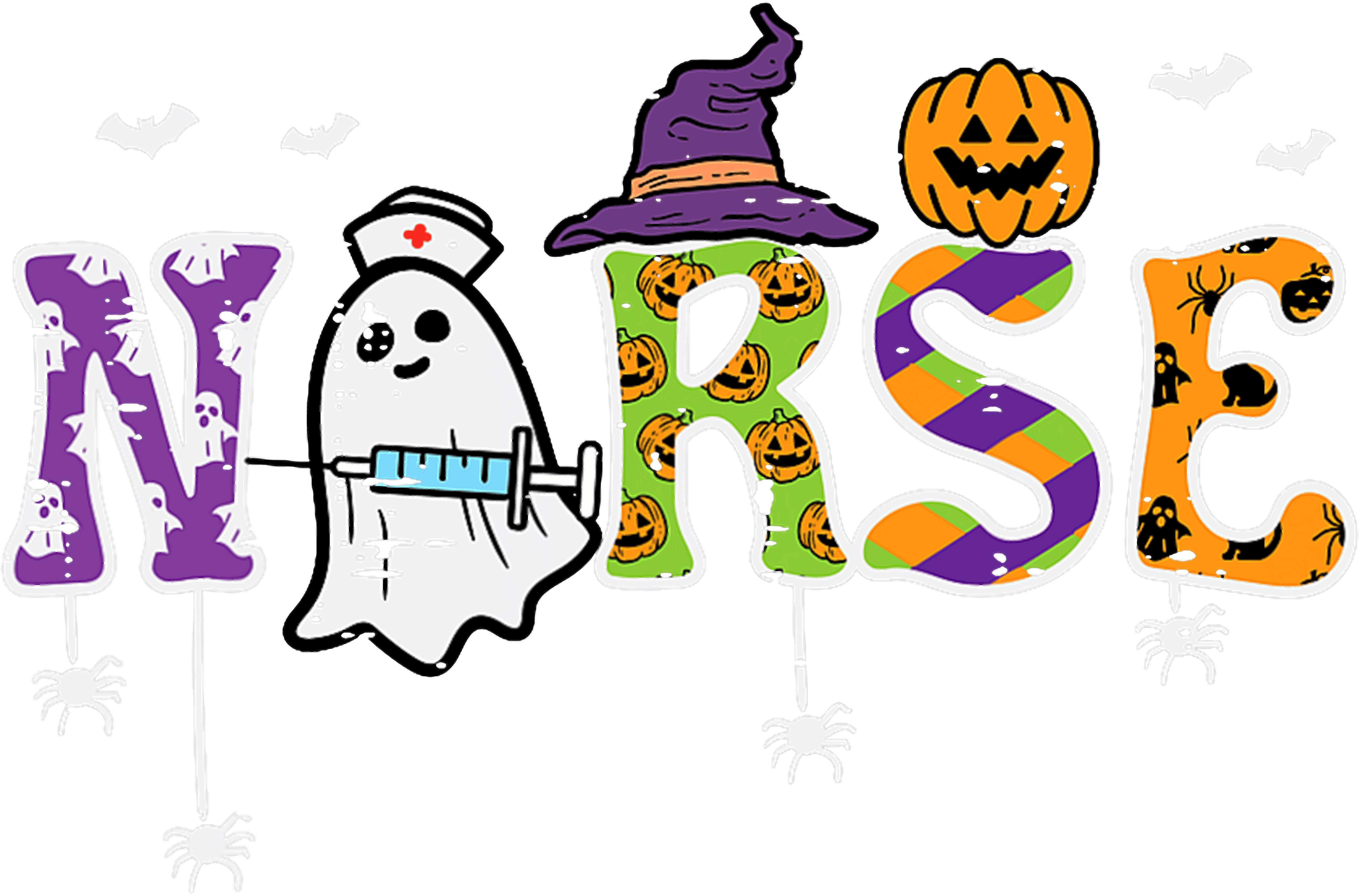 Halloween Nurse Ghost DTF Transfer
