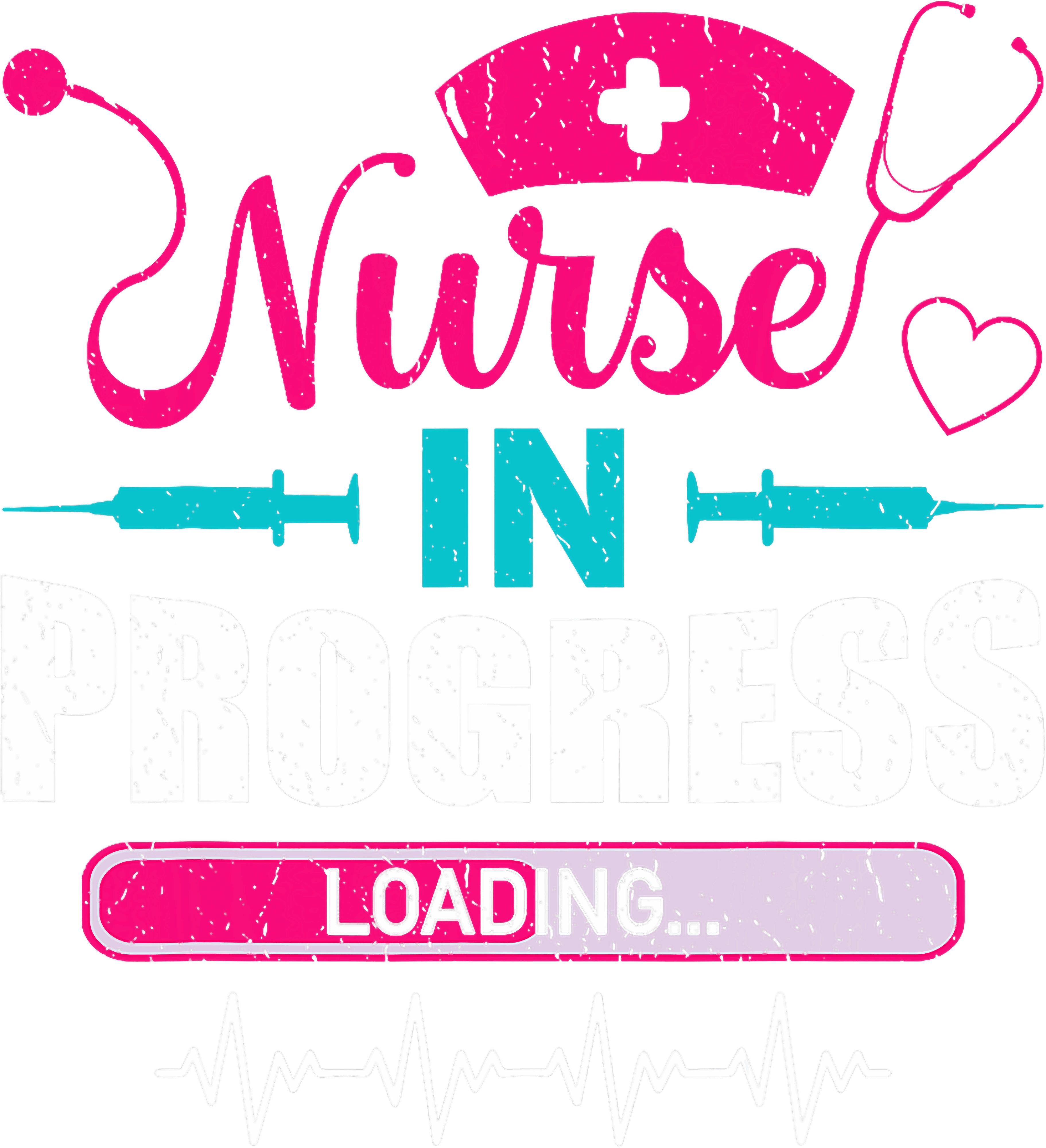 Nurse In Progress Loading Bar DTF Transfer