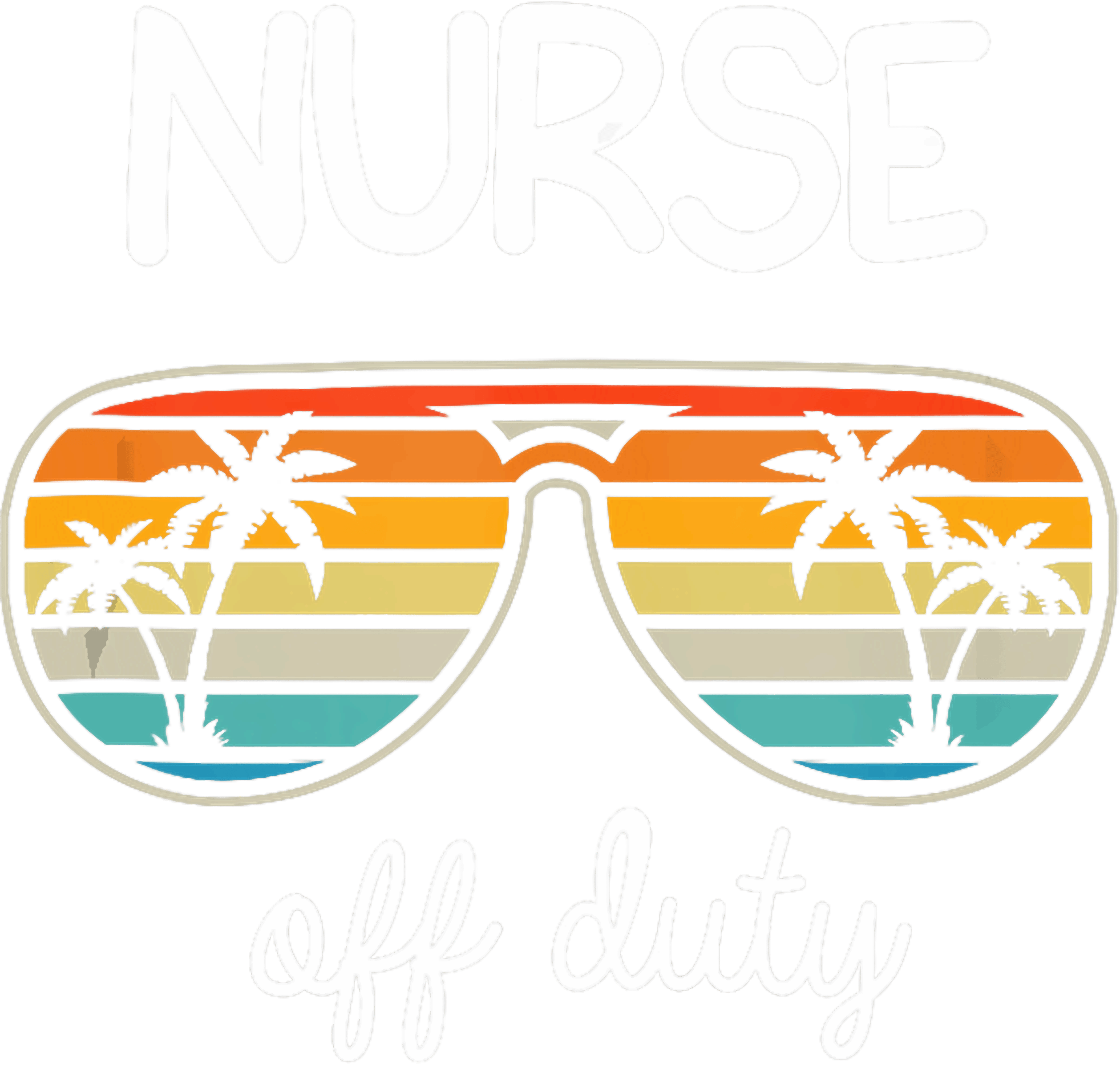 Nurse Off Duty Retro Sunset DTF Transfer