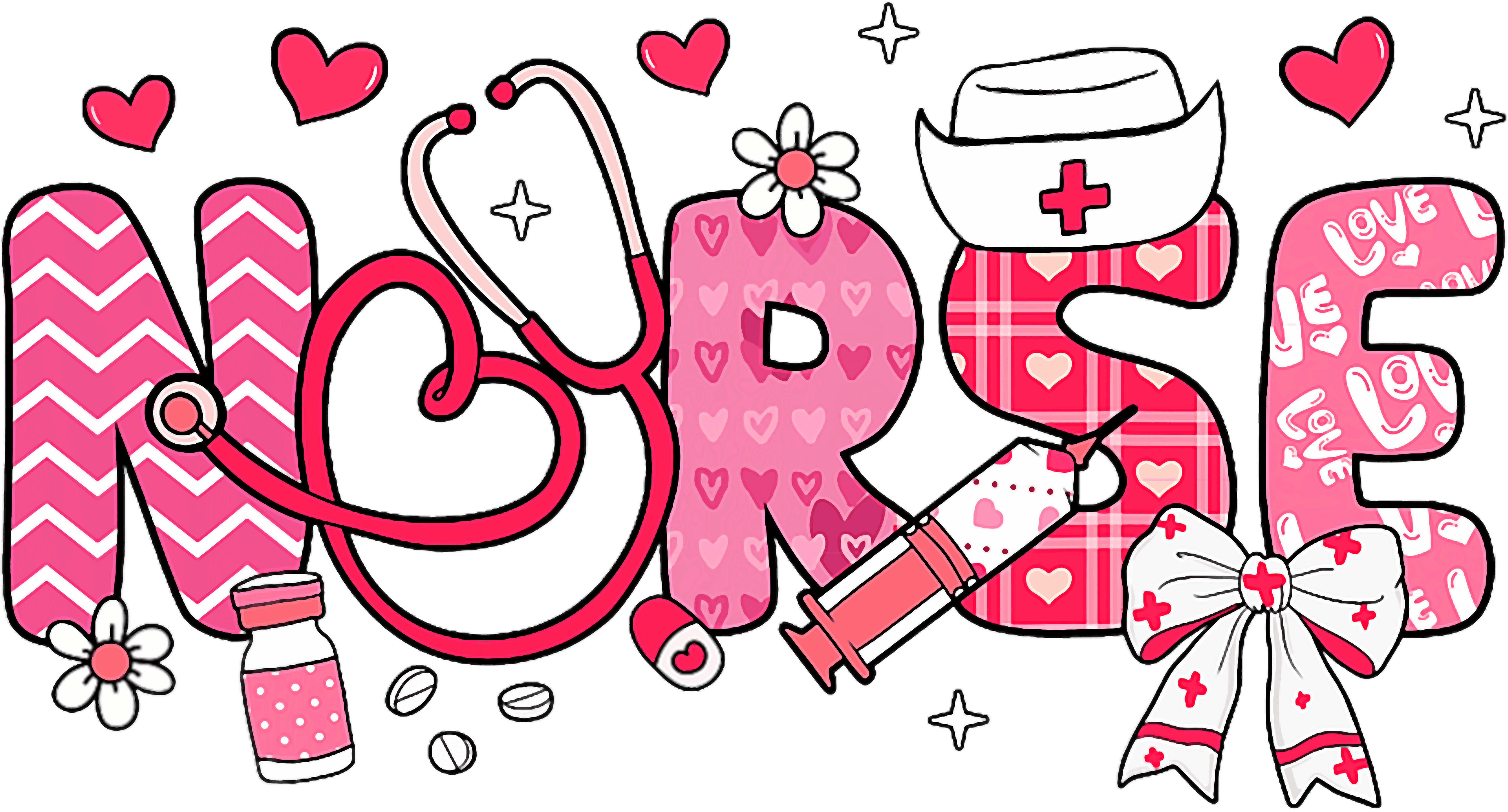 Nurse Love Essentials DTF Transfer