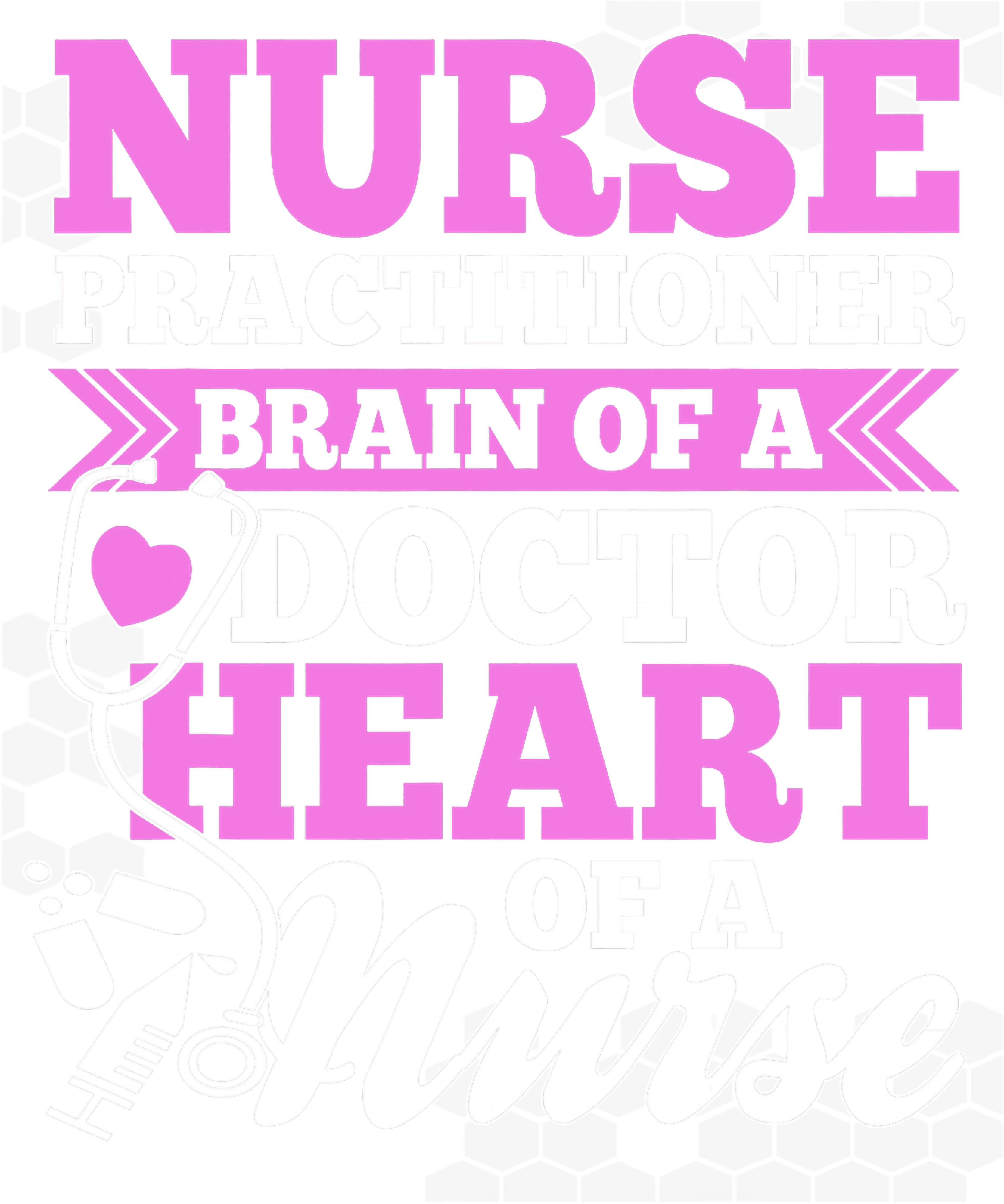 Nurse Practitioner Heart DTF Transfer