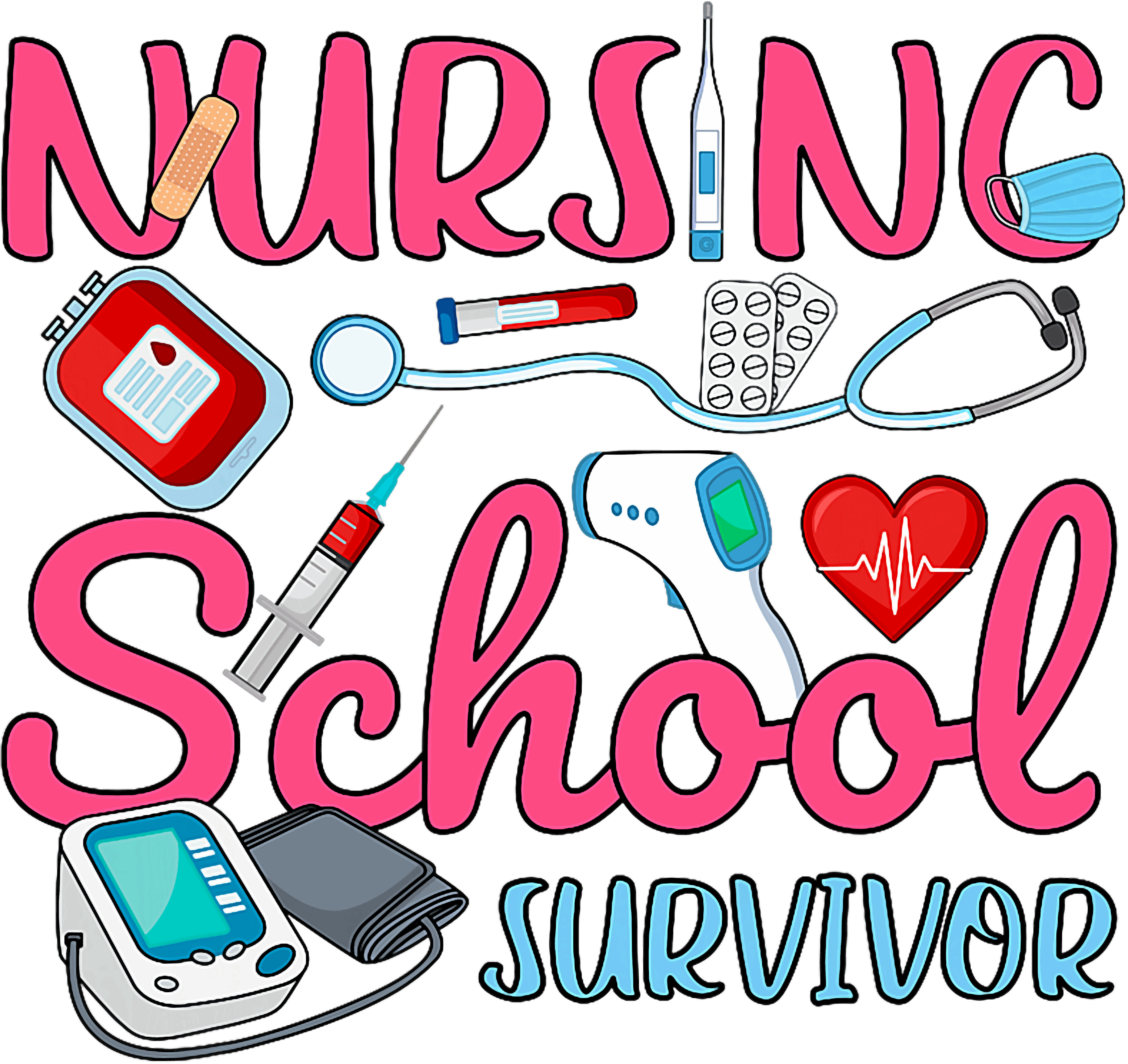 Nursing School Survivor DTF Transfer