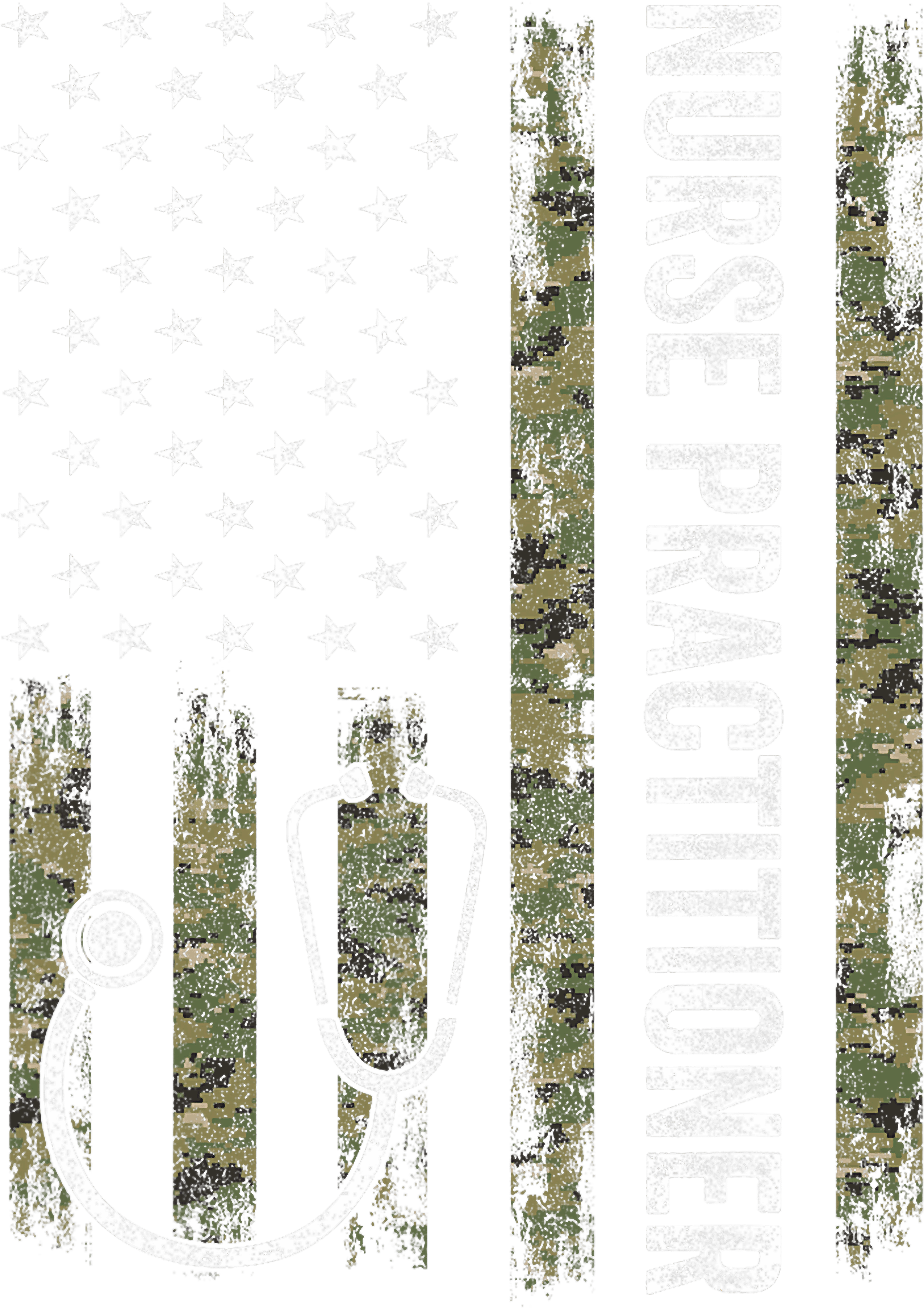 Nurse Practitioner American Flag DTF Transfer