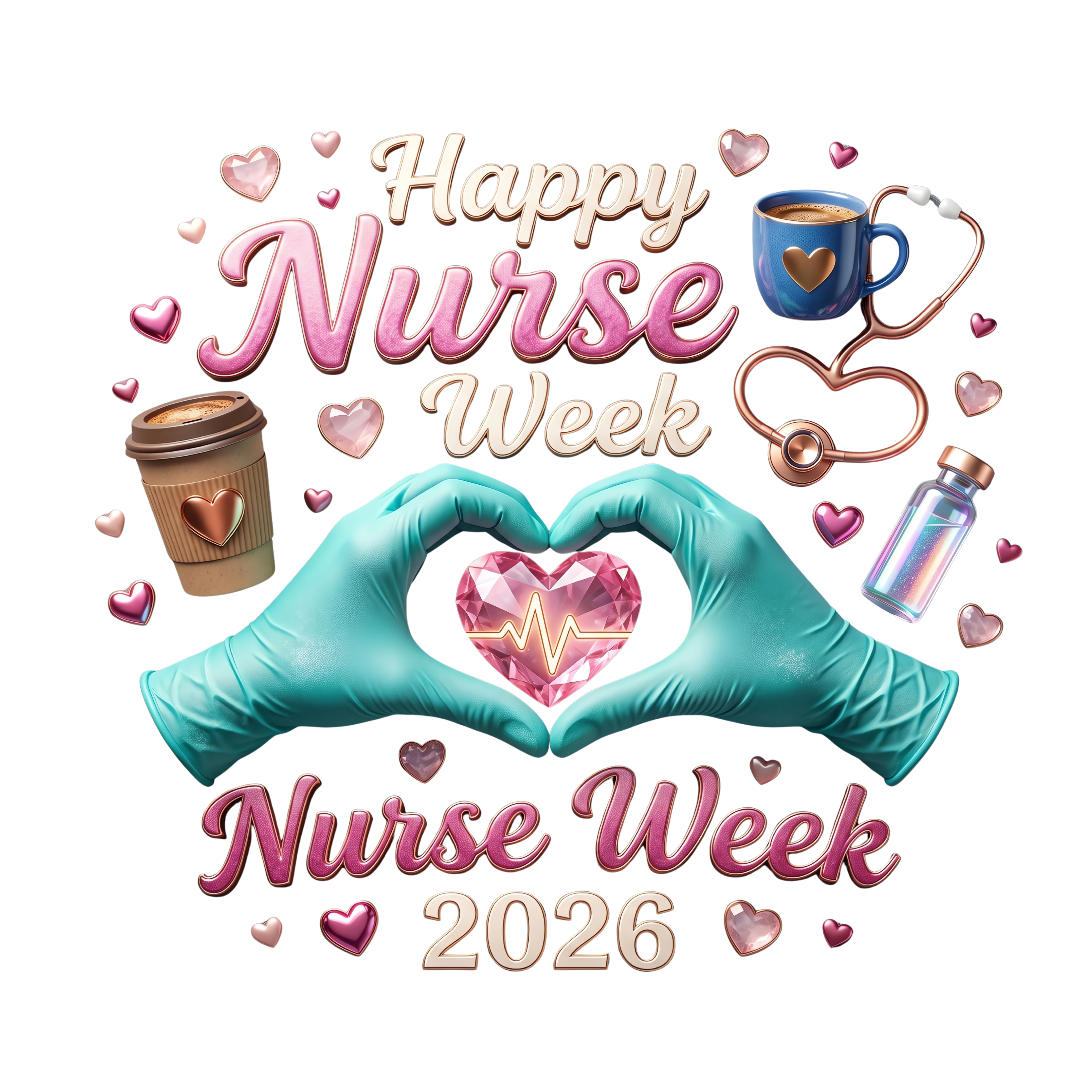 Happy Nurse Week Celebration DTF Transfer
