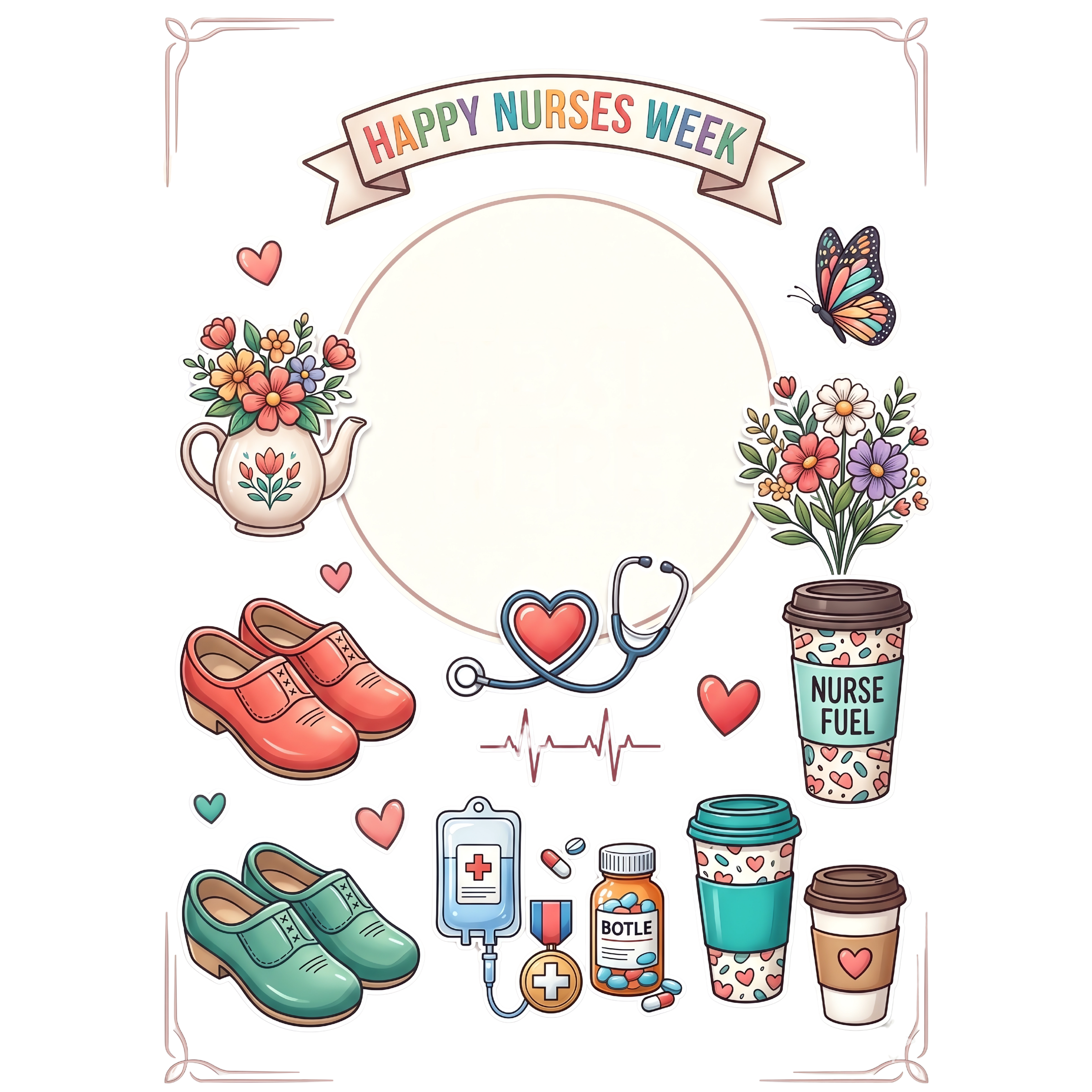 Happy Nurses Week Essentials DTF Transfer