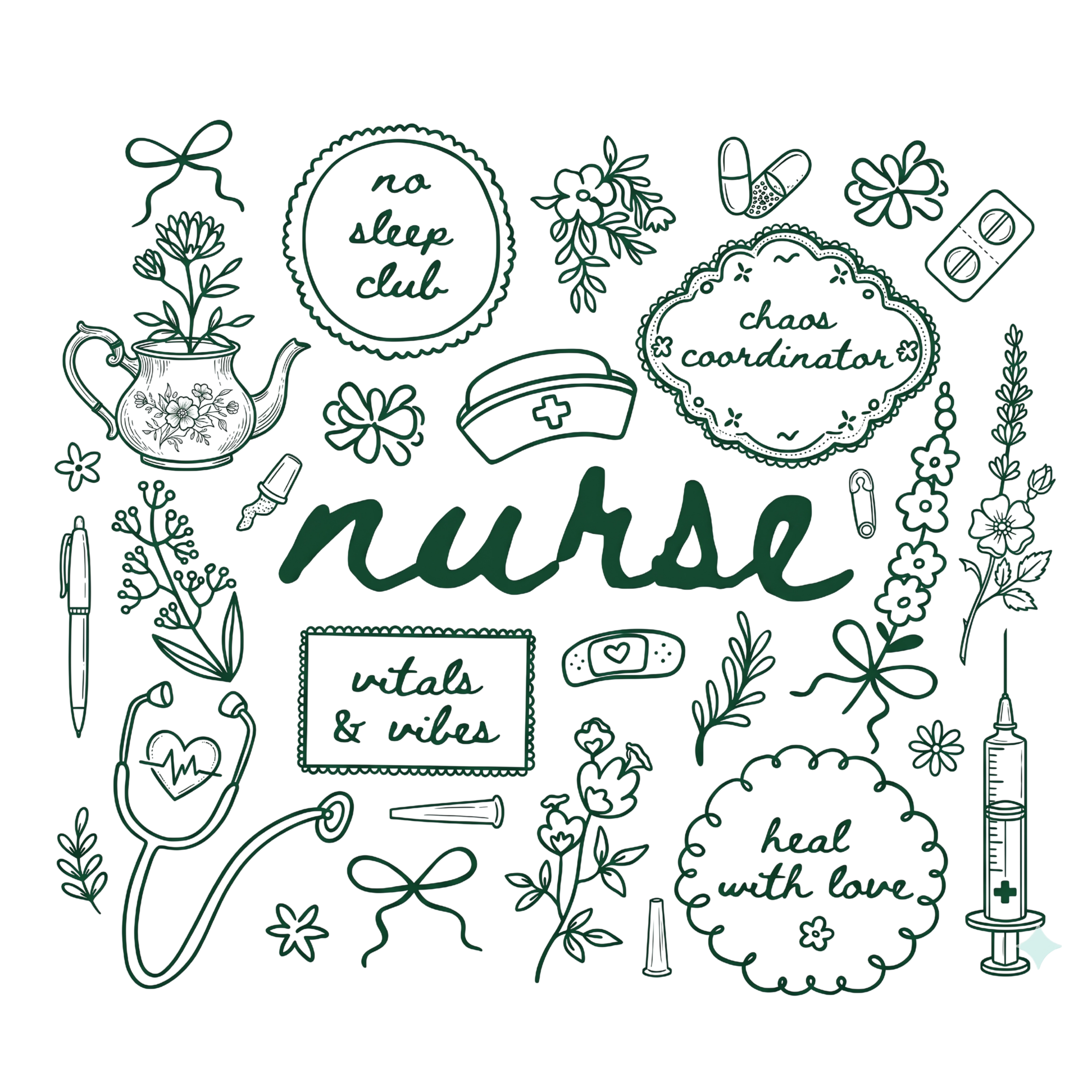 Nurse Chaos Coordinator DTF Transfer